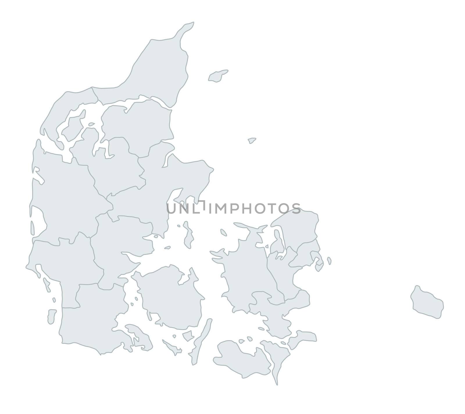 Map Of Denmark by kaarsten