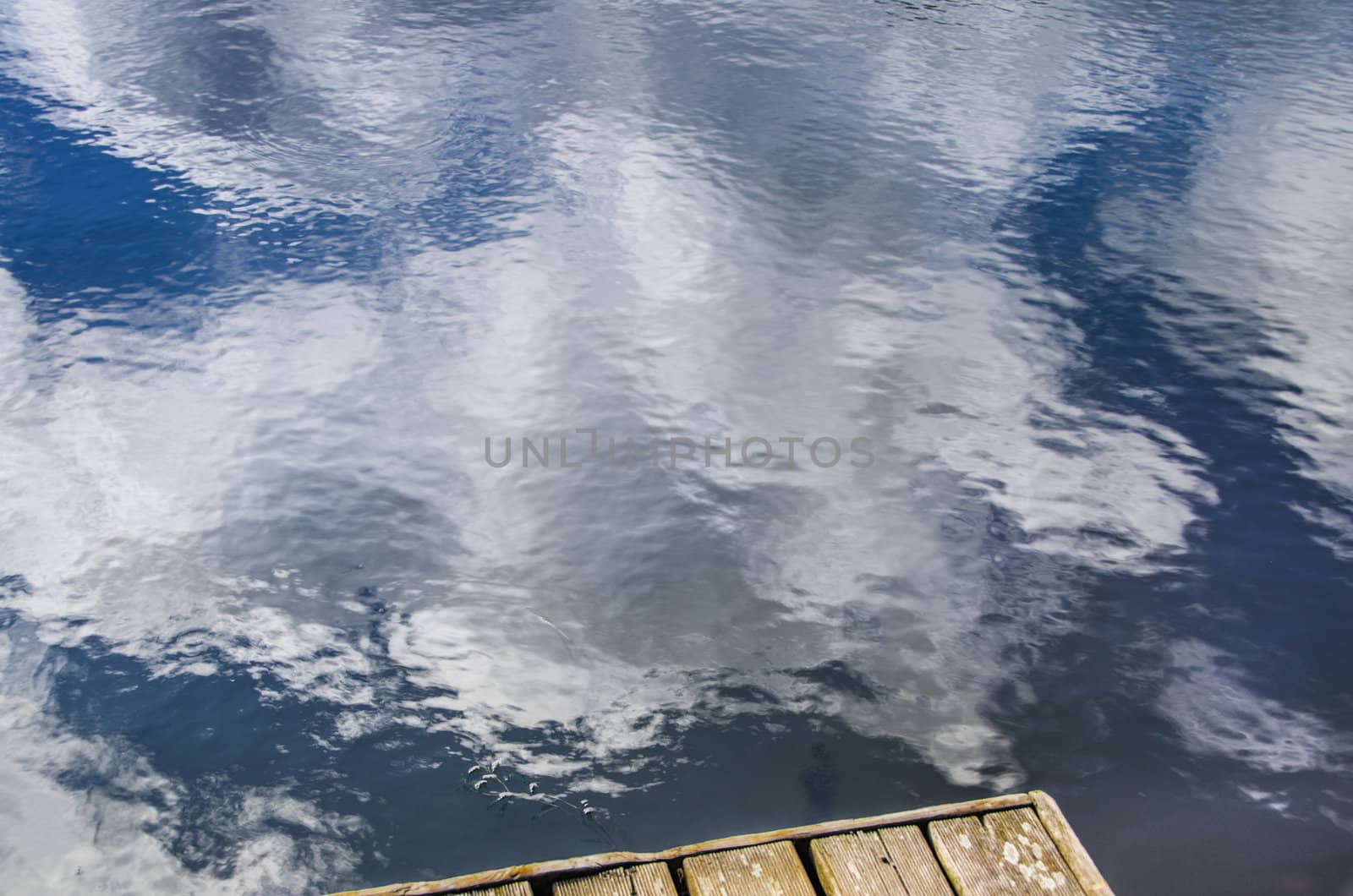 Clouds mirrored in the water