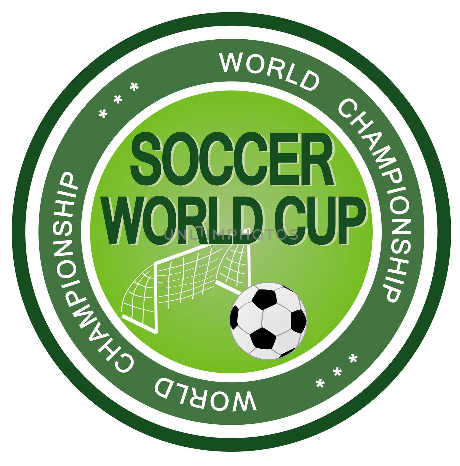 An illustrated badge symbolizing an upcoming soccer world cup.