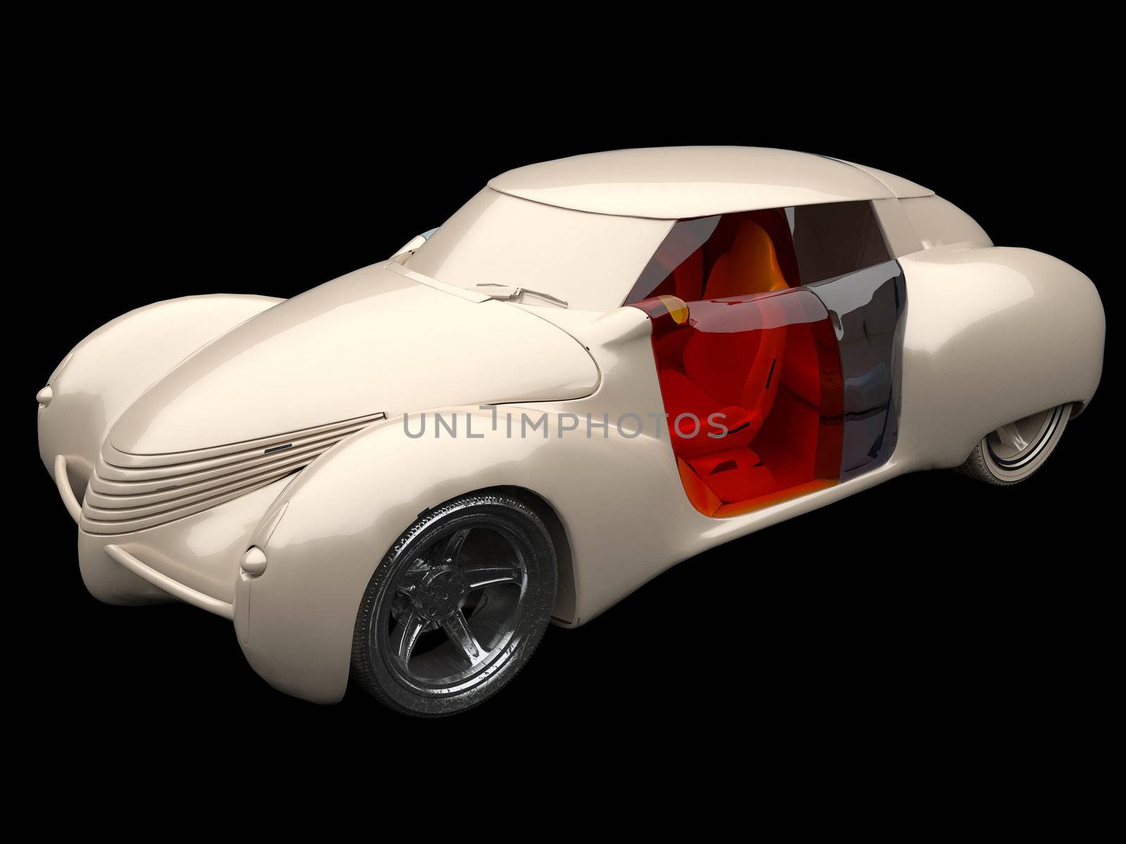 Generic and futuristic model of car