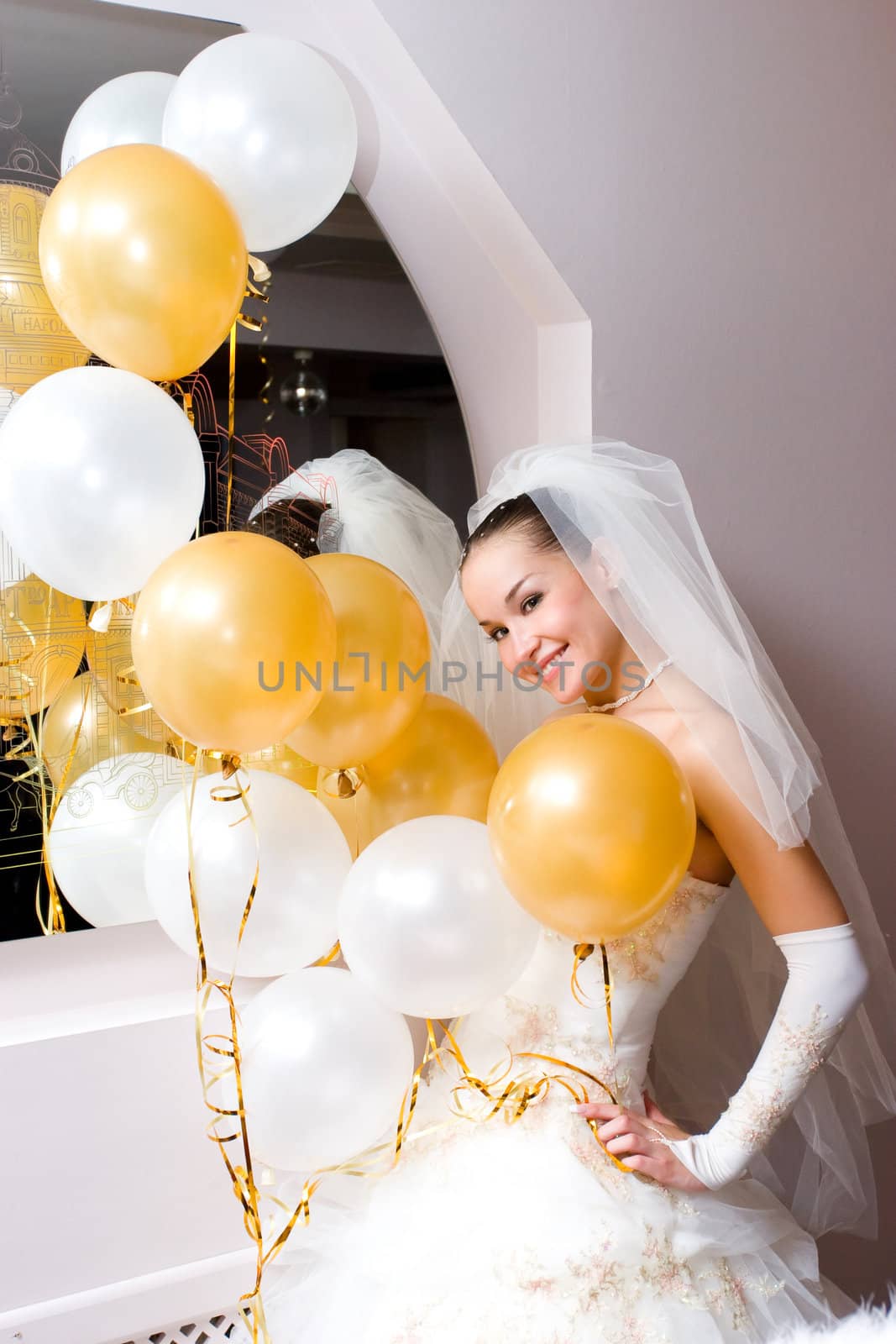 bride with balloons by vsurkov