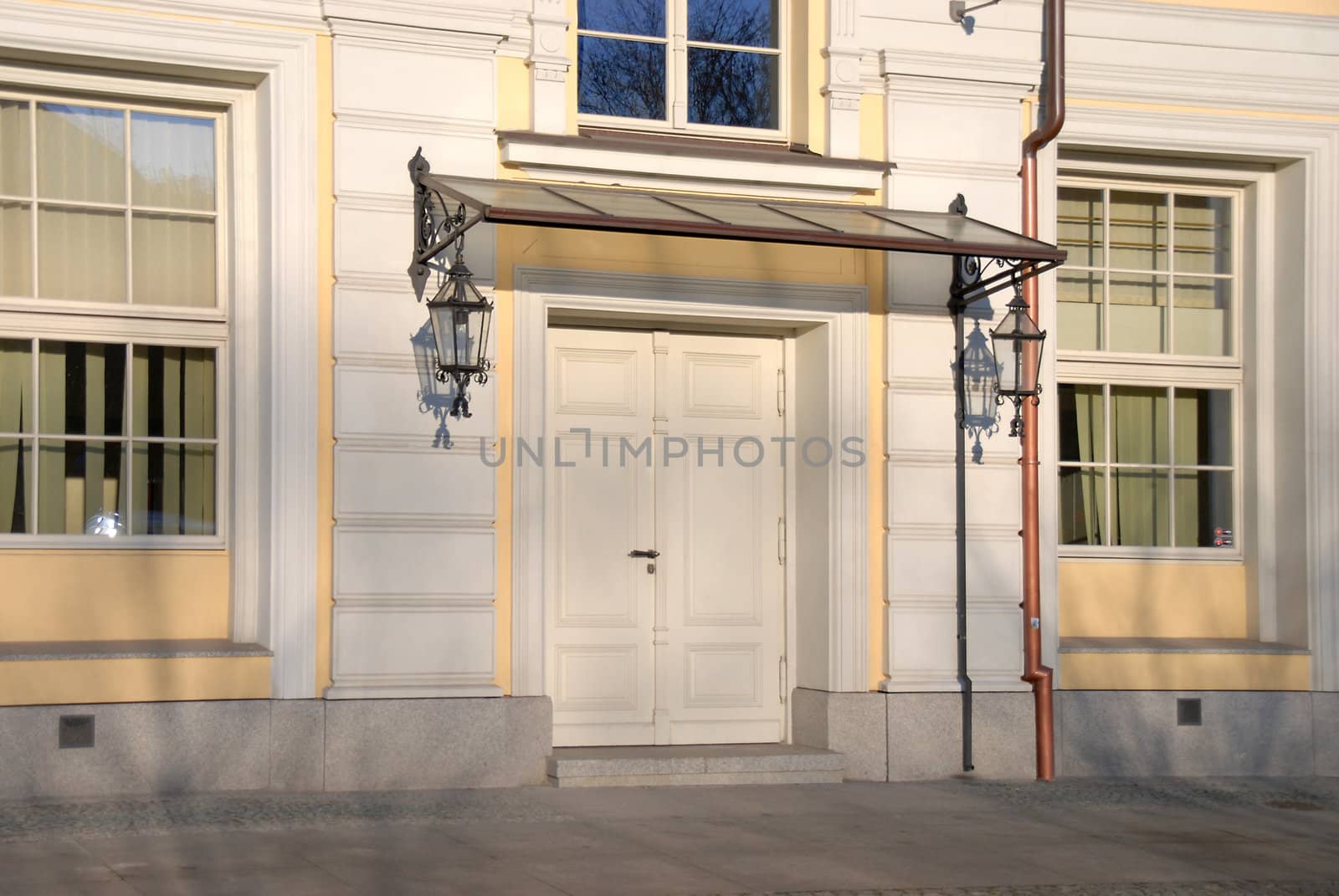 Side entrance to the Opera in Wroclaw. Poland.
