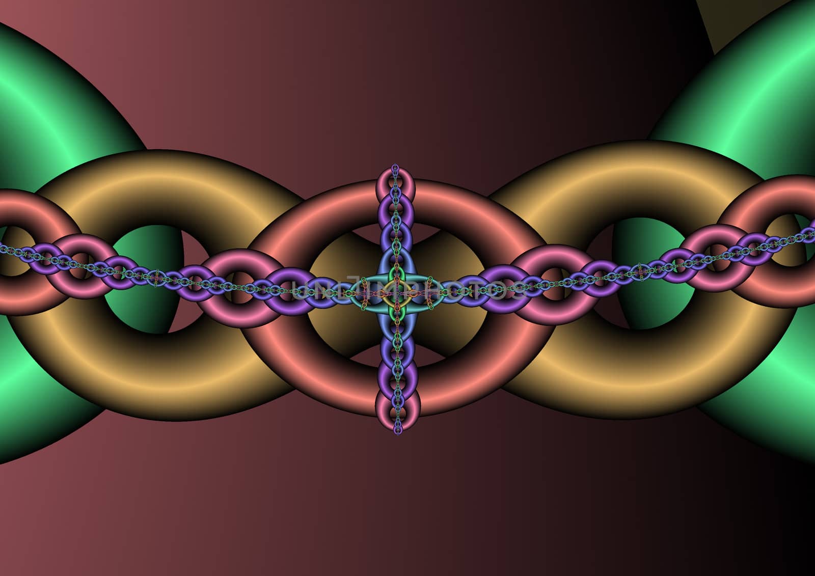 Fractal as a circuit (color rings)