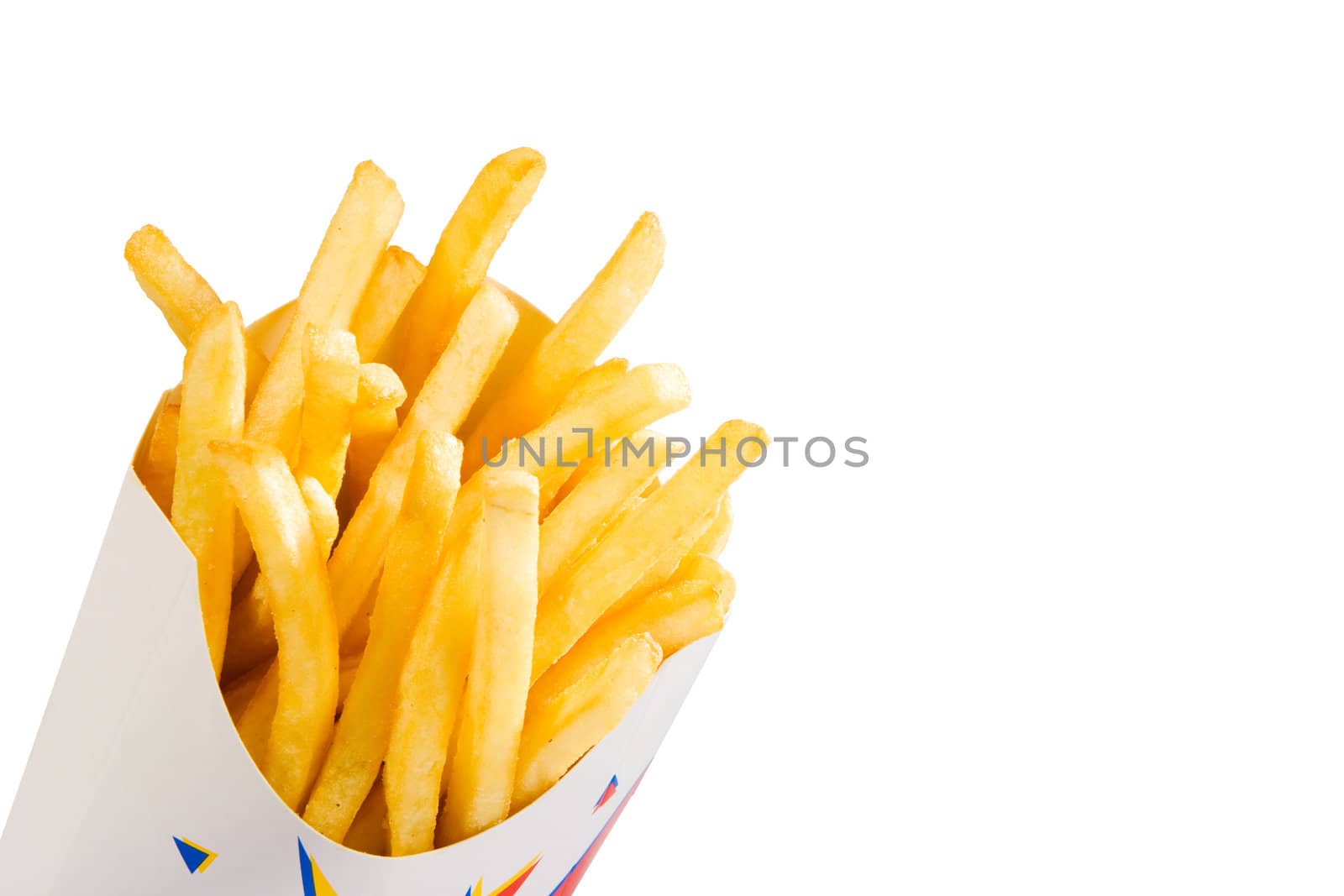 french fries in white box