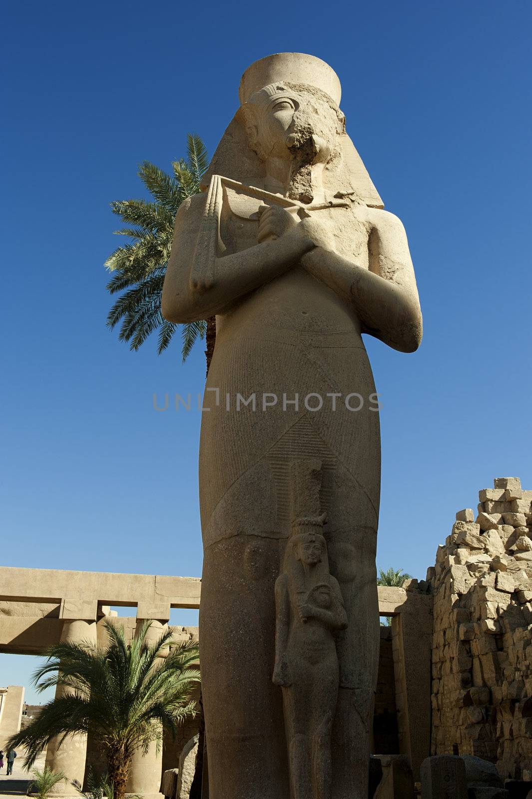 ancient statue of Rameses II in Karnak temple in Luxor,Egypt by jackq