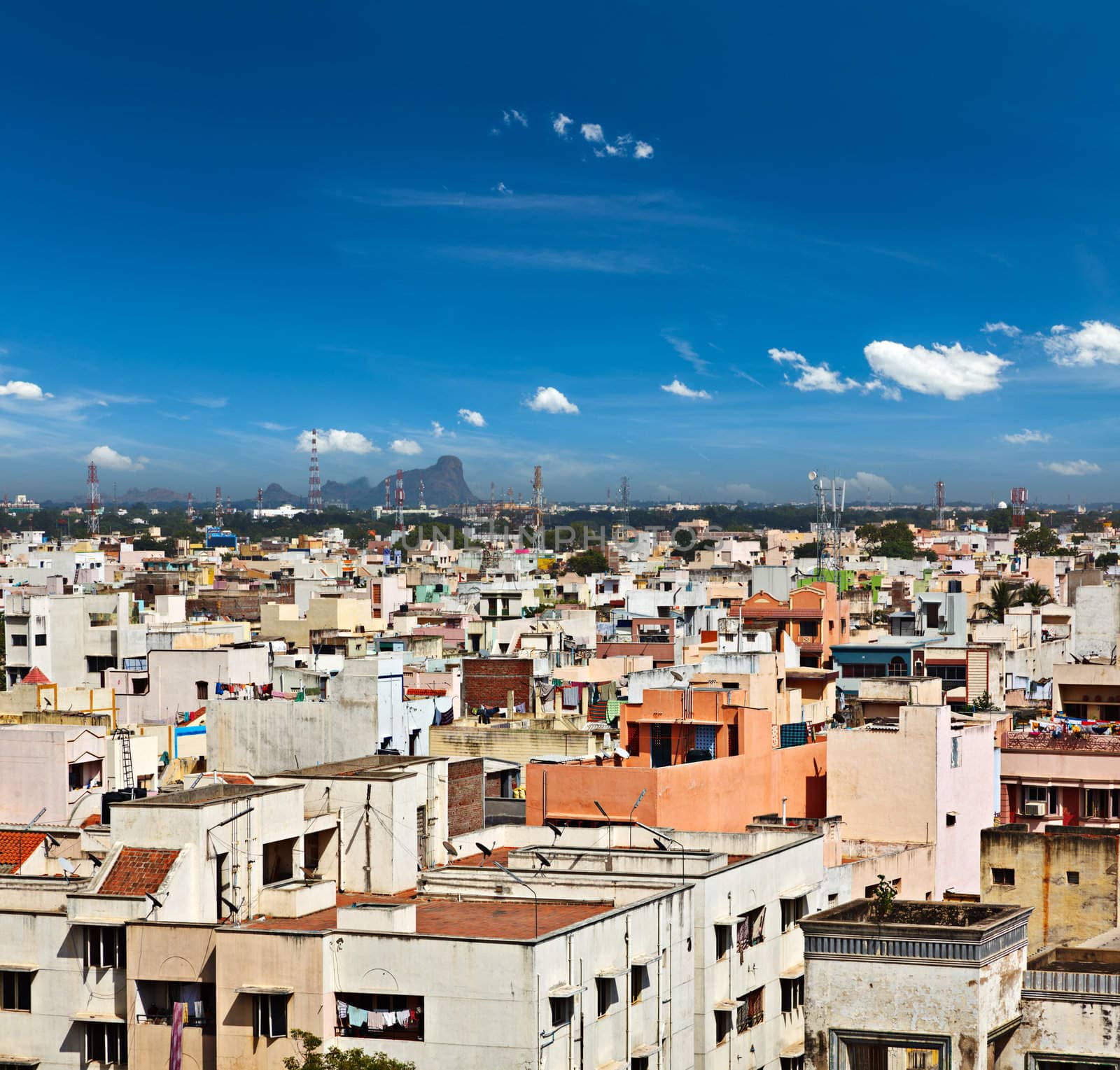 Typical South Indian city Madurai, Tamil Nadu, India