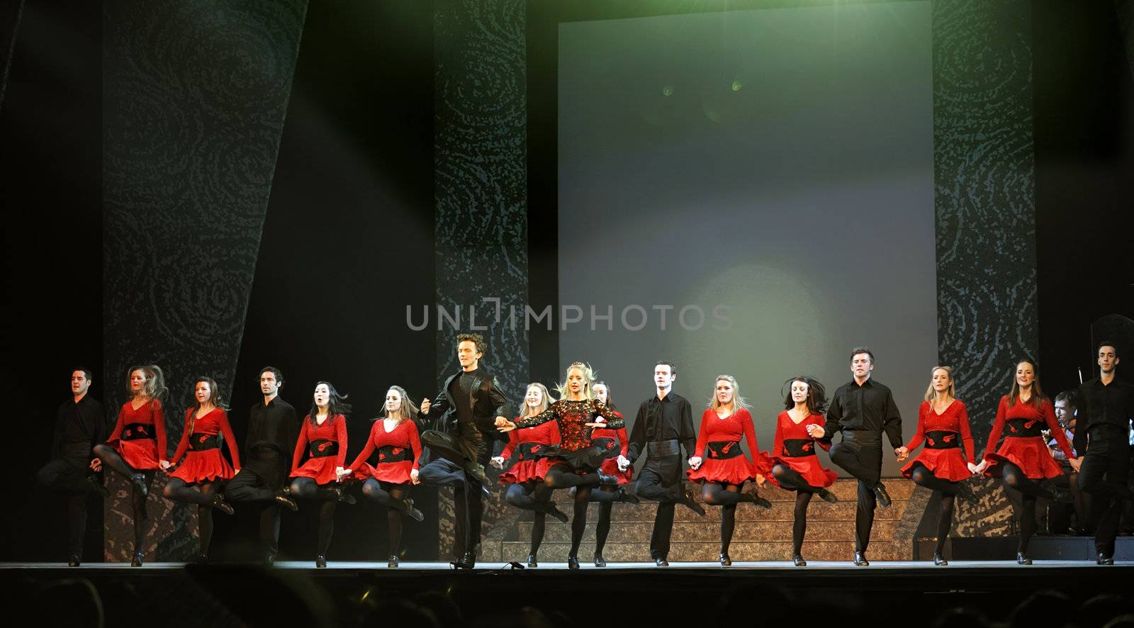 CHENGDU - JAN 22: Riverdance from ireland at SICHUAN coliseum JAN 22, 2010 in Chengdu, China.