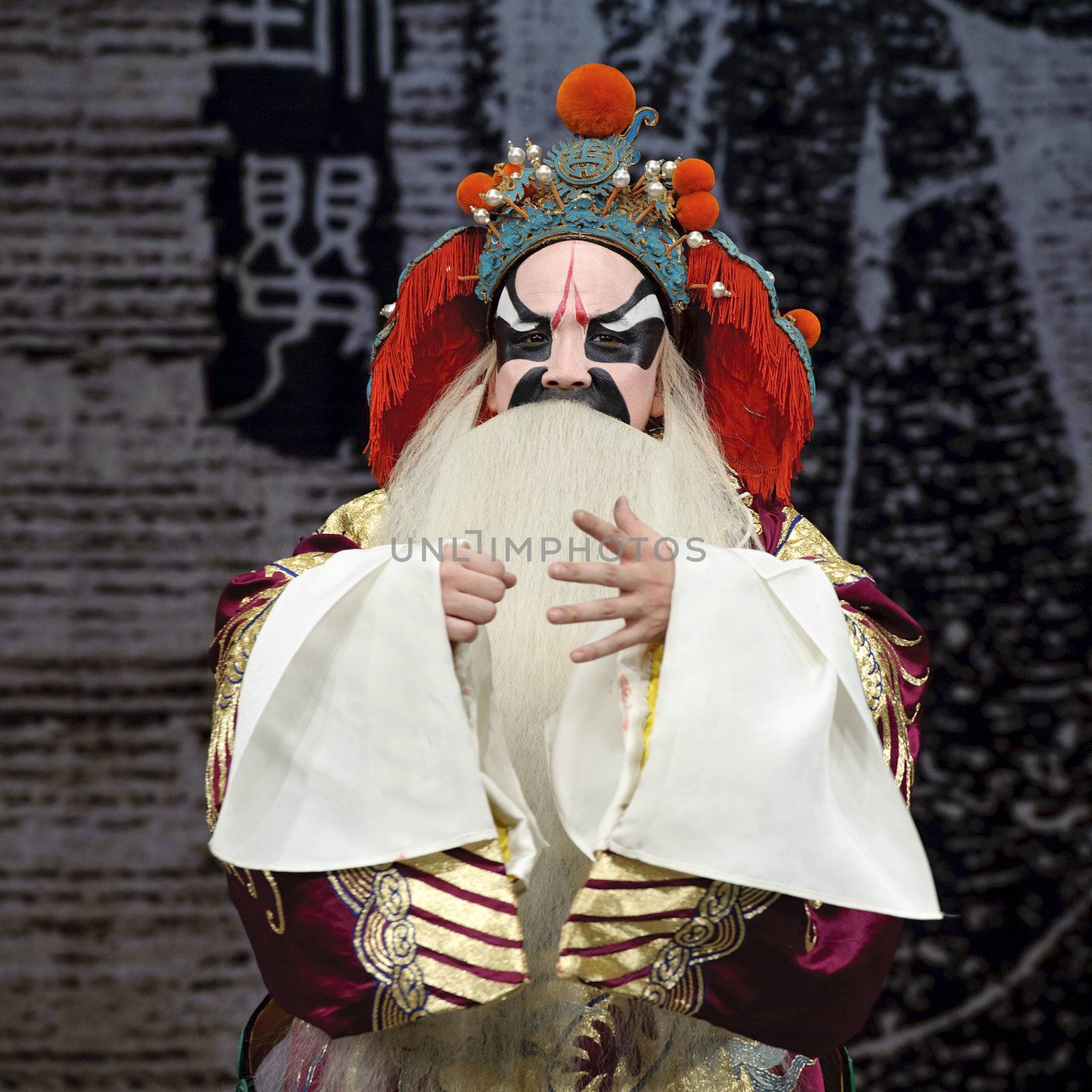 chinese traditional opera actor with theatrical costume by jackq