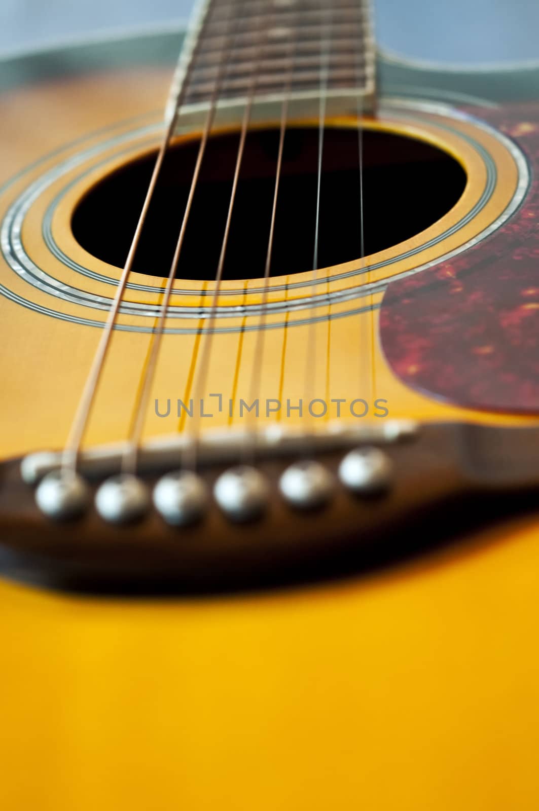 closeup of a guitar