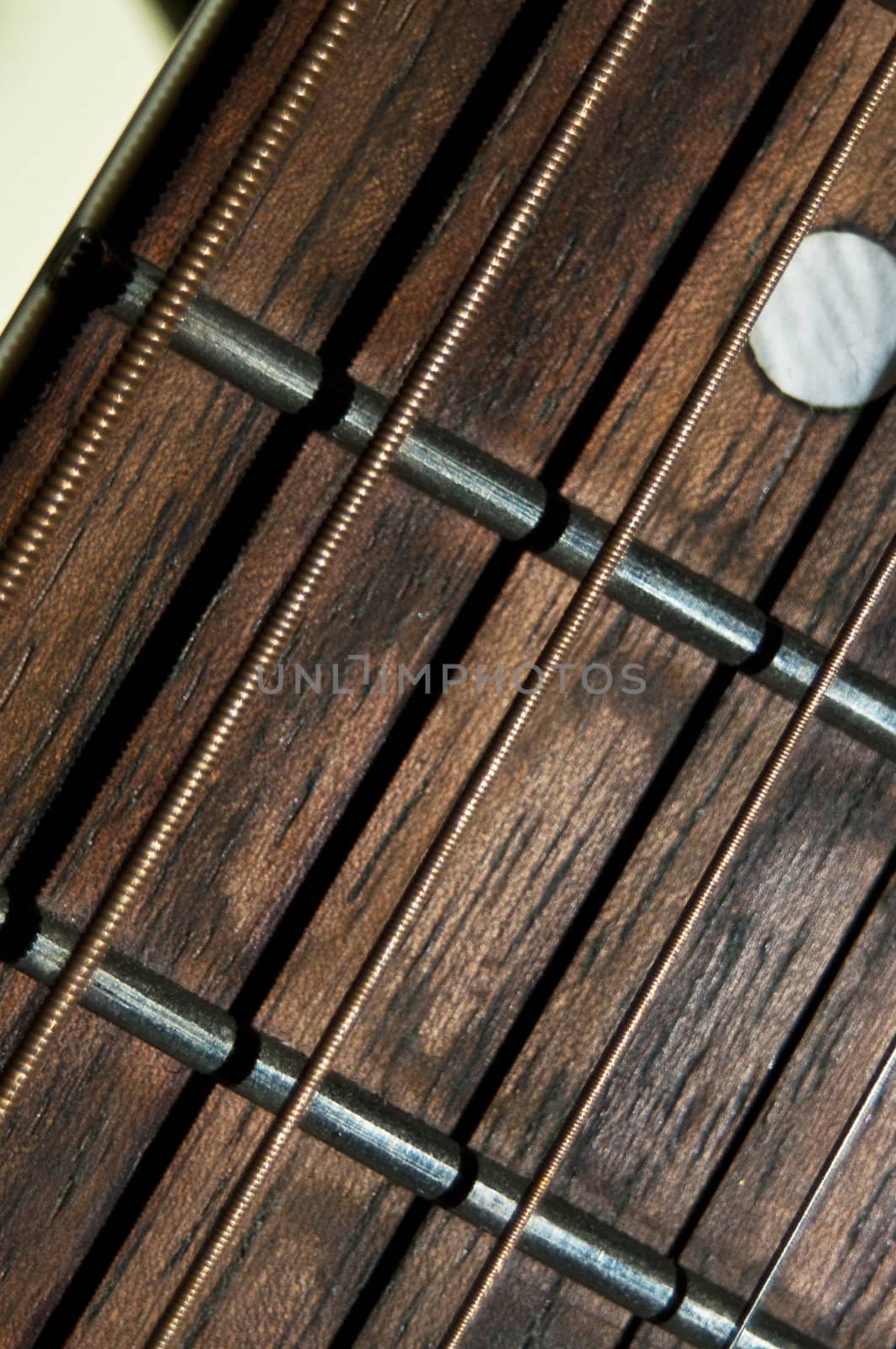 closeup of a guitar