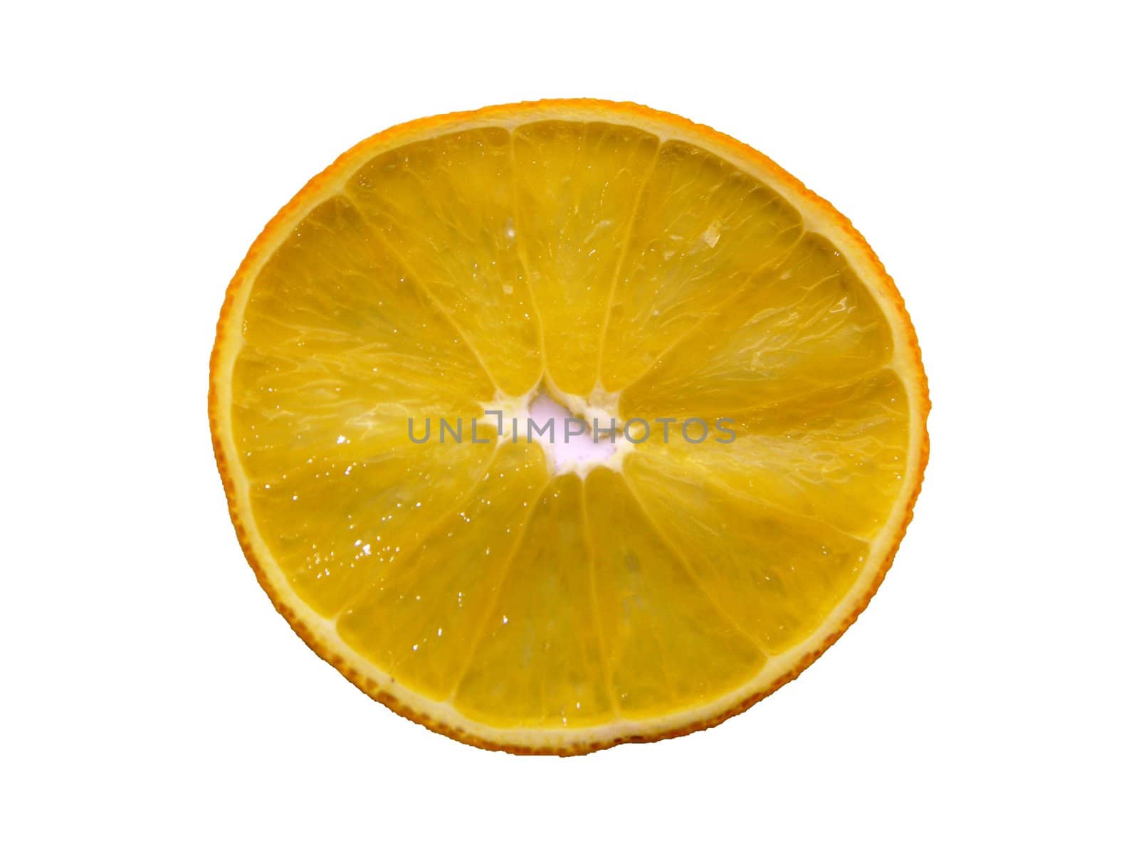 Photo of a slice of Orange. Provided free object.