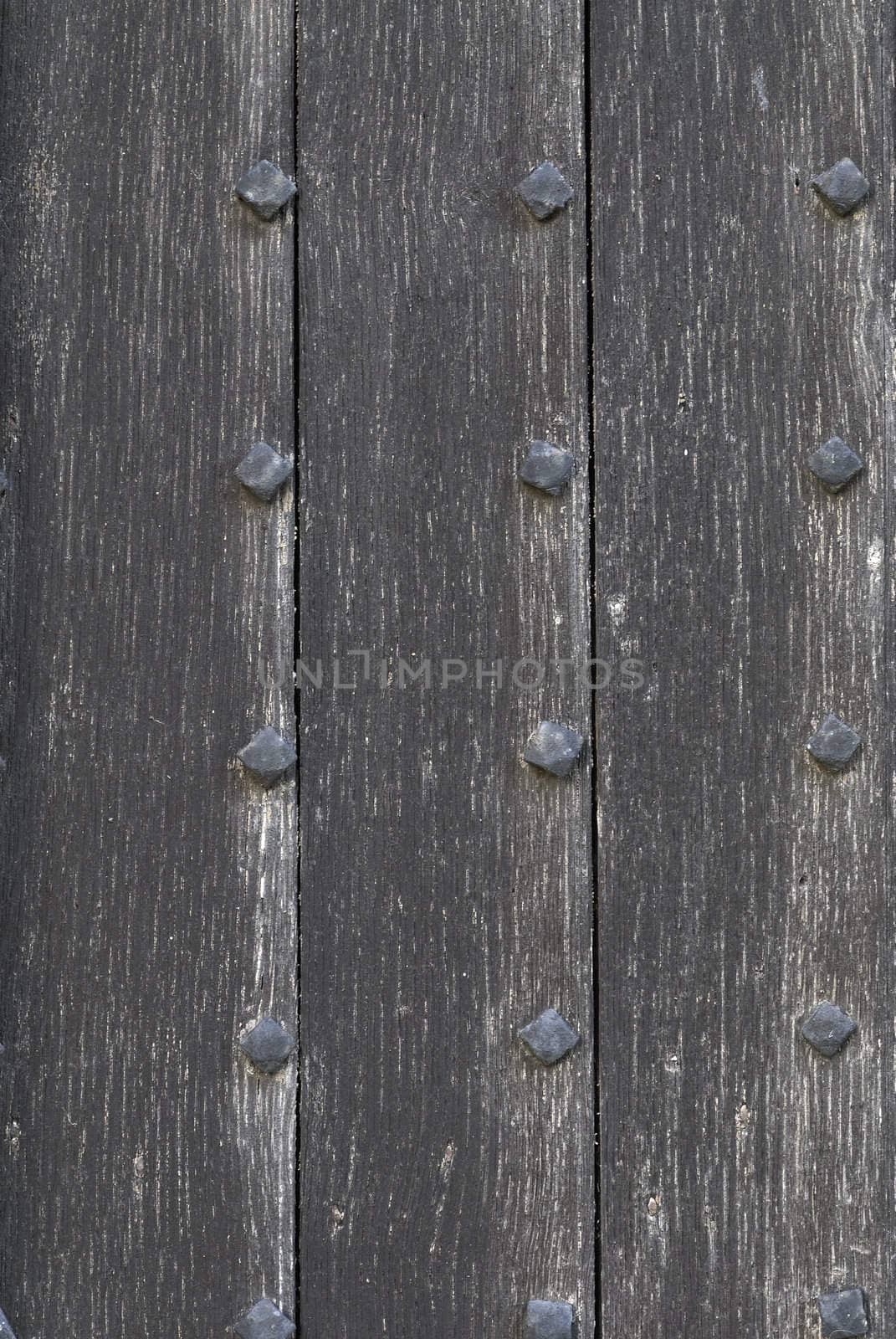 Vertical Texture Photograph of Medieval Church Door.