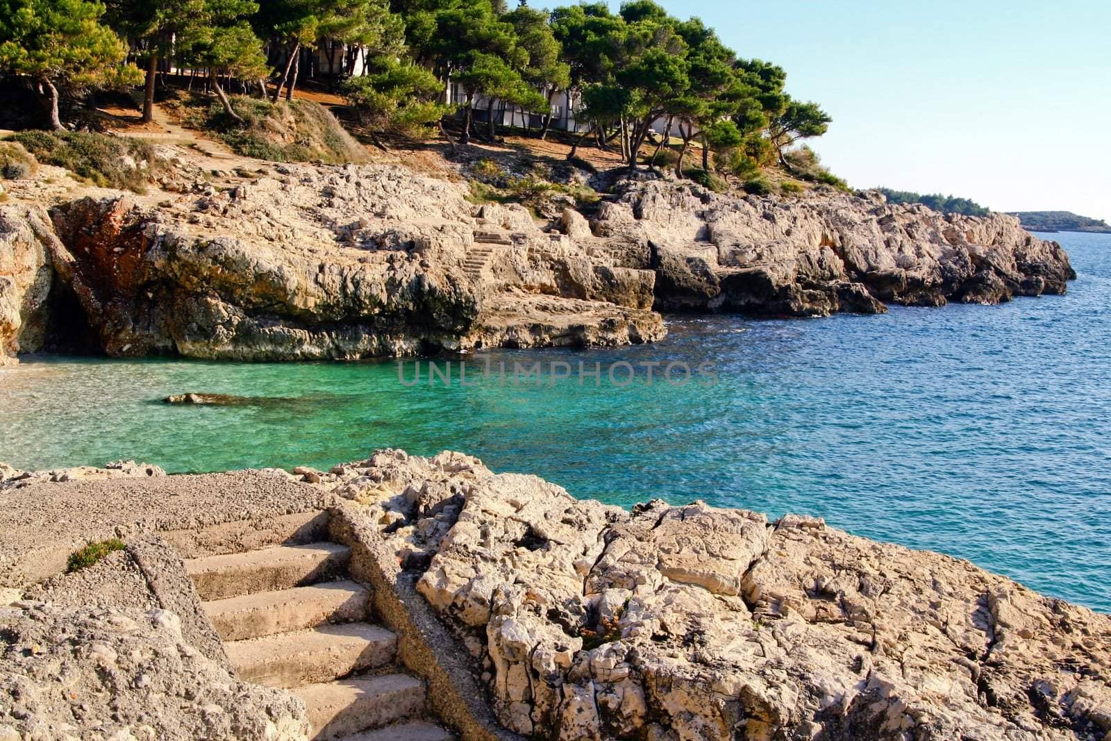 The sunny day at Adriatic coast, Croatia