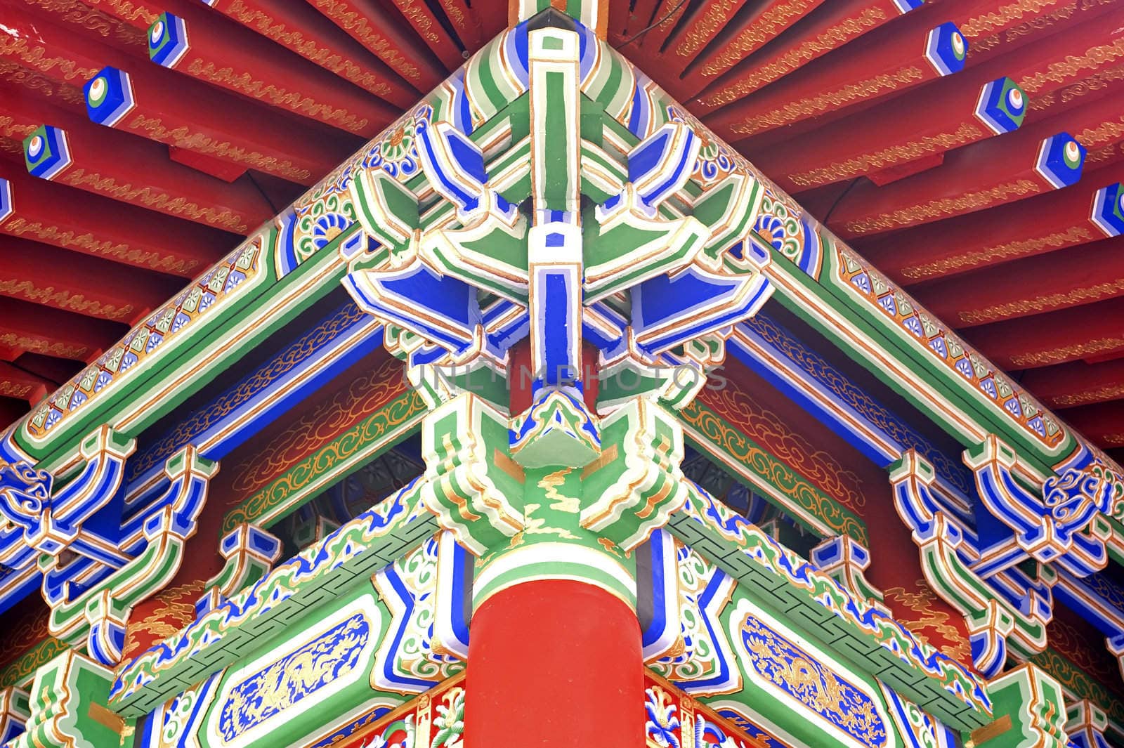 China element - wonderful building : colorful eave by jackq