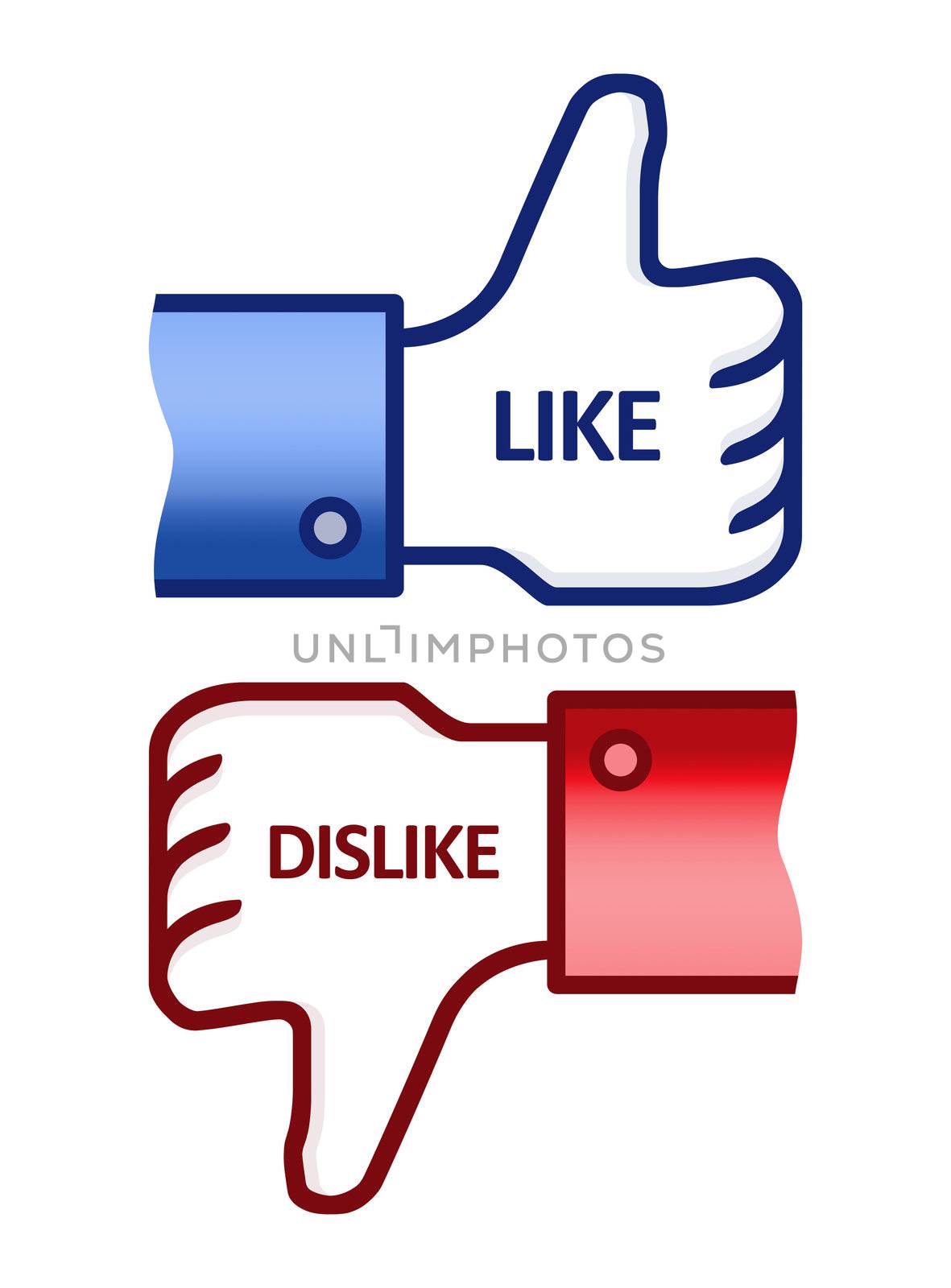 Like Dislike Thumb Up Sign by bloomua