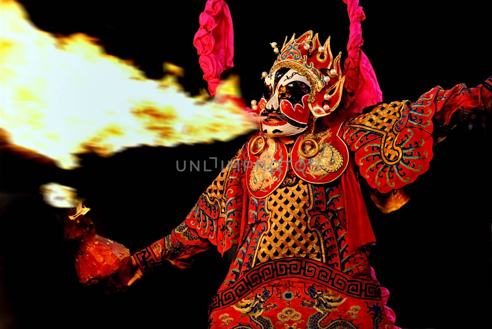 chinese traditional opera actor with theatrical costume by jackq