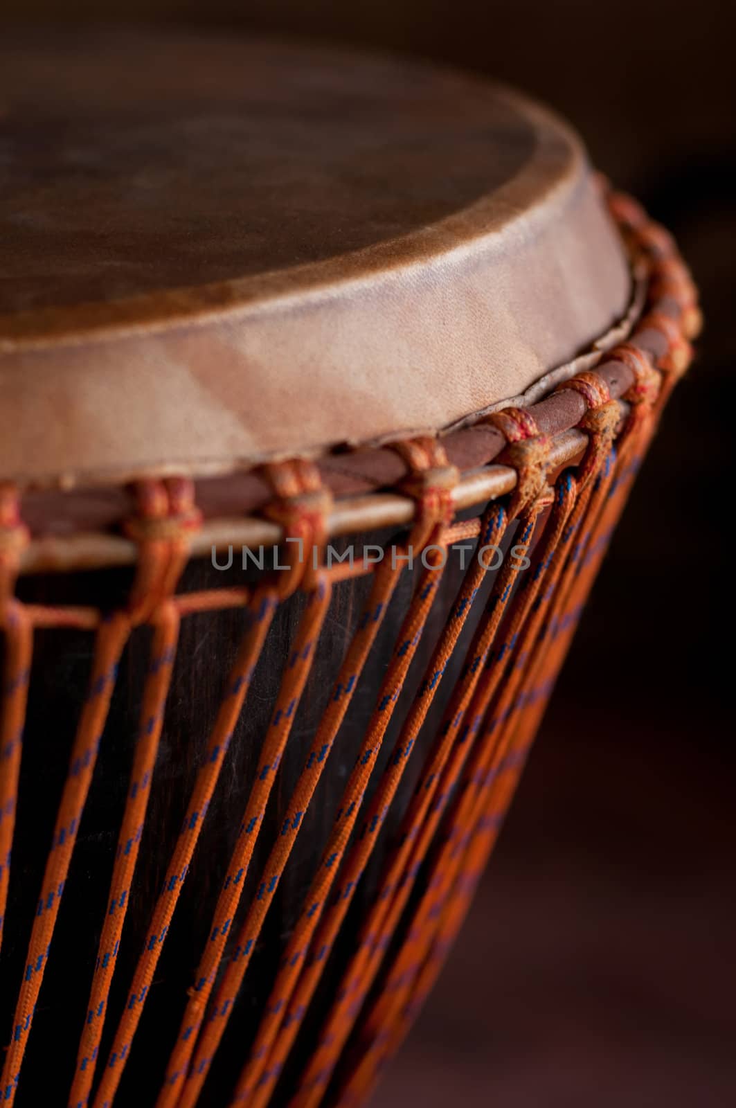 Close up of the Djembe head
