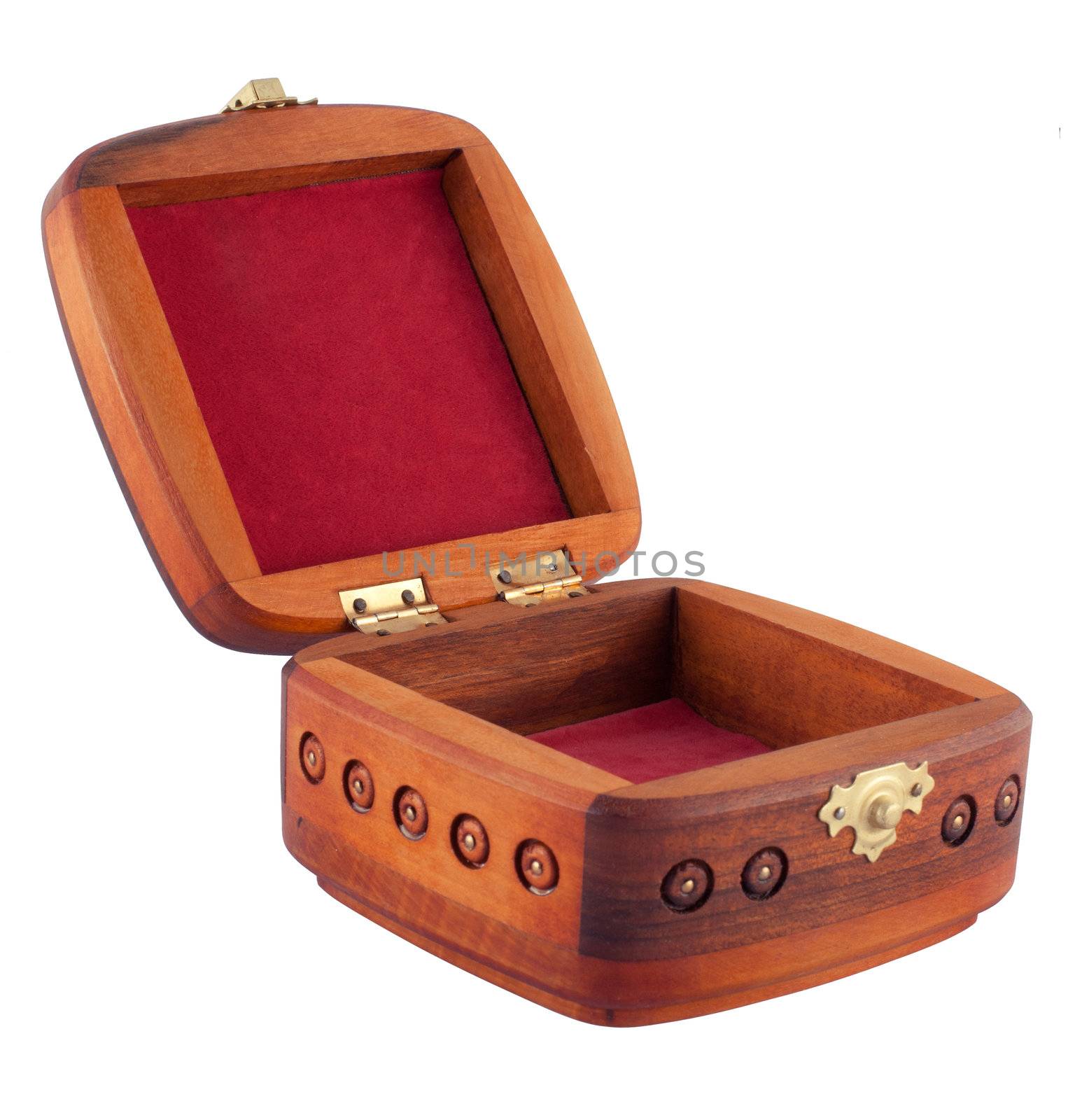 Opened wooden casket whis patterns by nvelichko