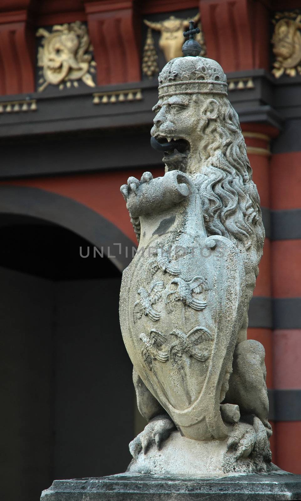 Lion statue at the Royal Palace Hofburg,Vienna, Austria
