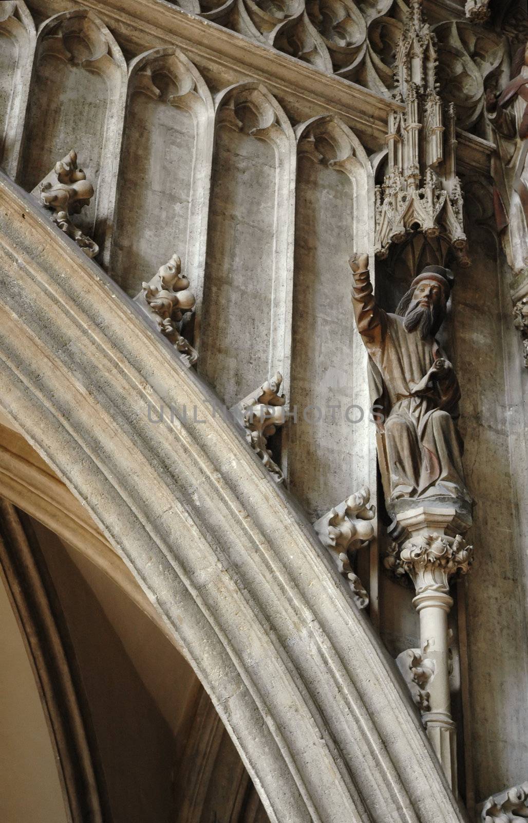 Architecture detail. St Stephens Cathedral. Vienna by nvelichko