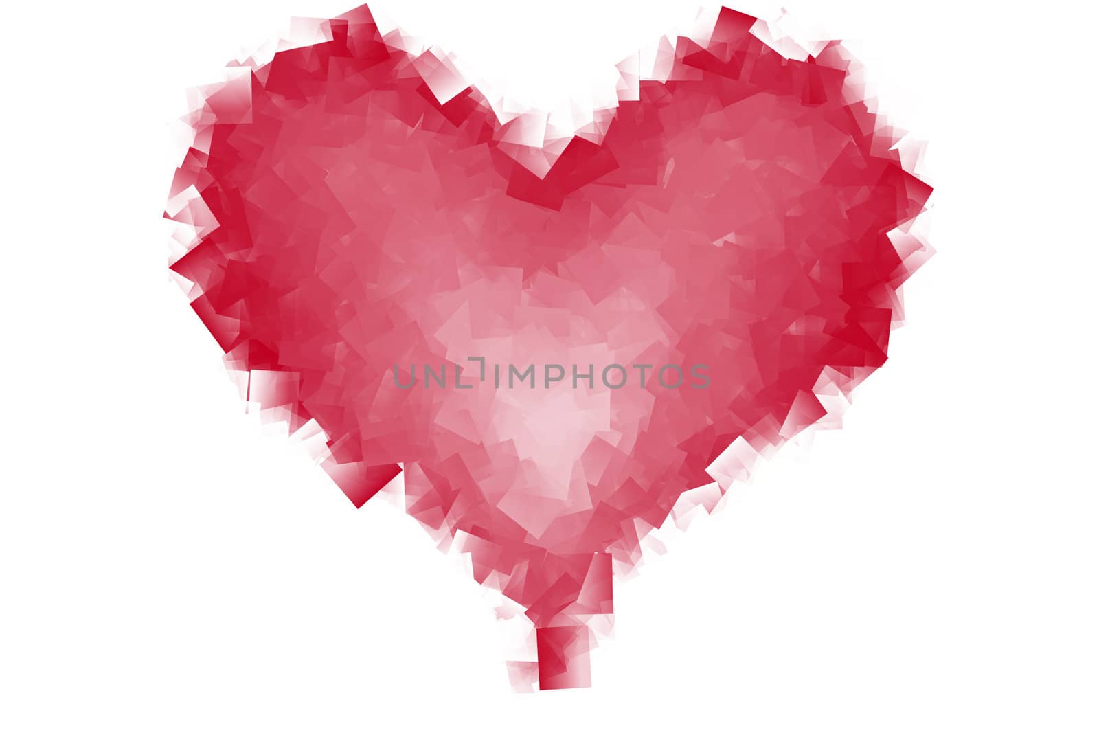A love heart made up from squares.