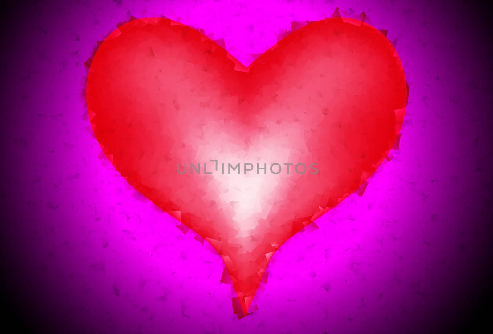 A love heart made up from squares.