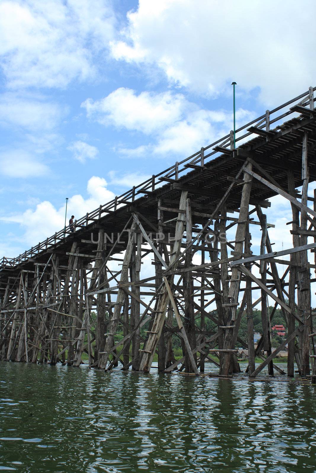 Wood bridge in Kanchanaburi, Thailand