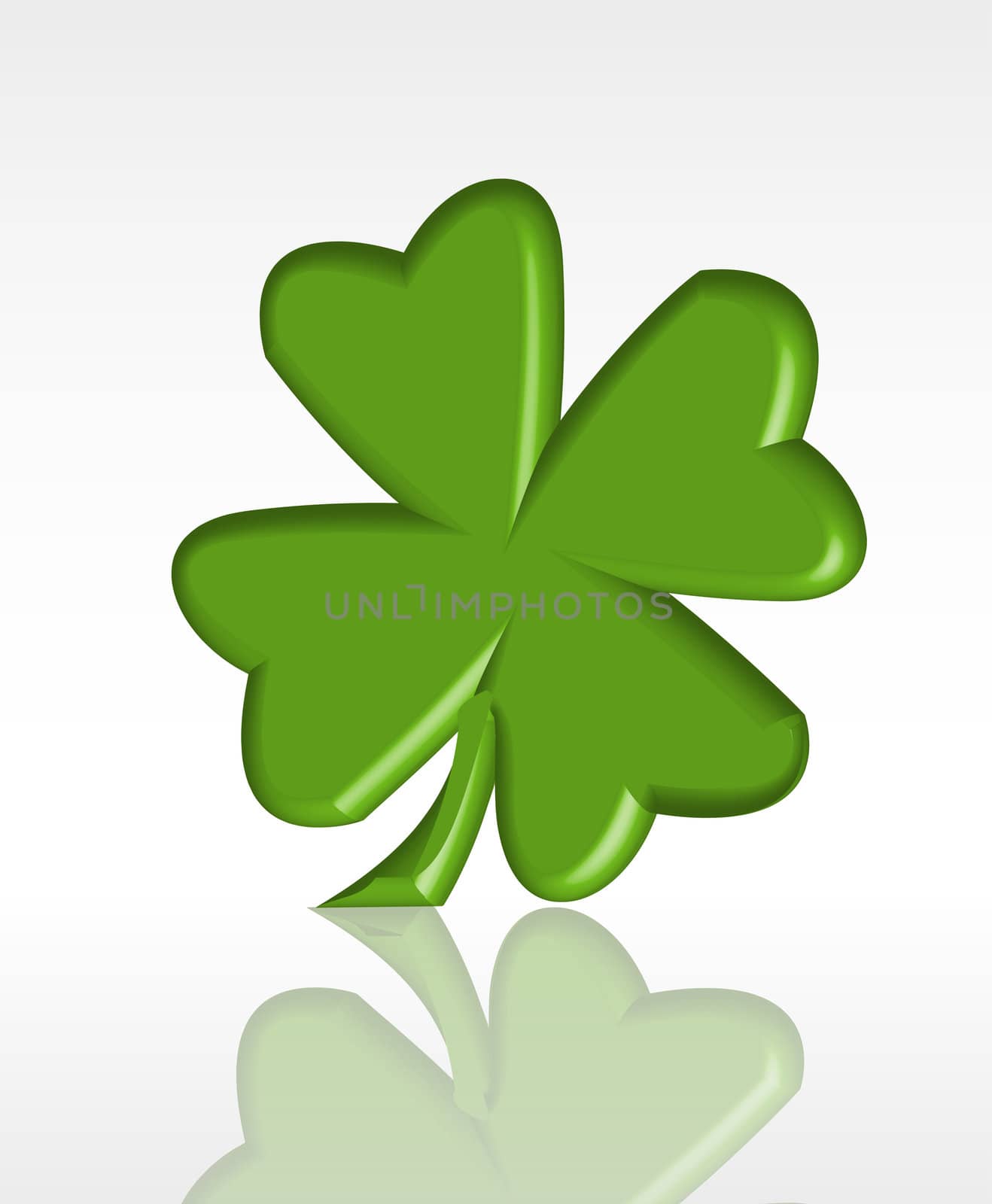 A stylized four-leaf clover. A traditional symbol of luck.