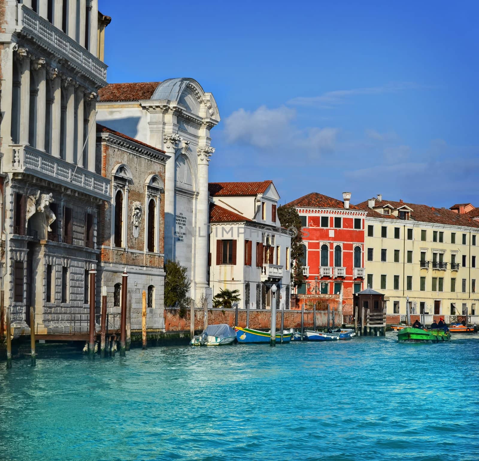 Beautiful water street - Grand Canal in Venice, Italy