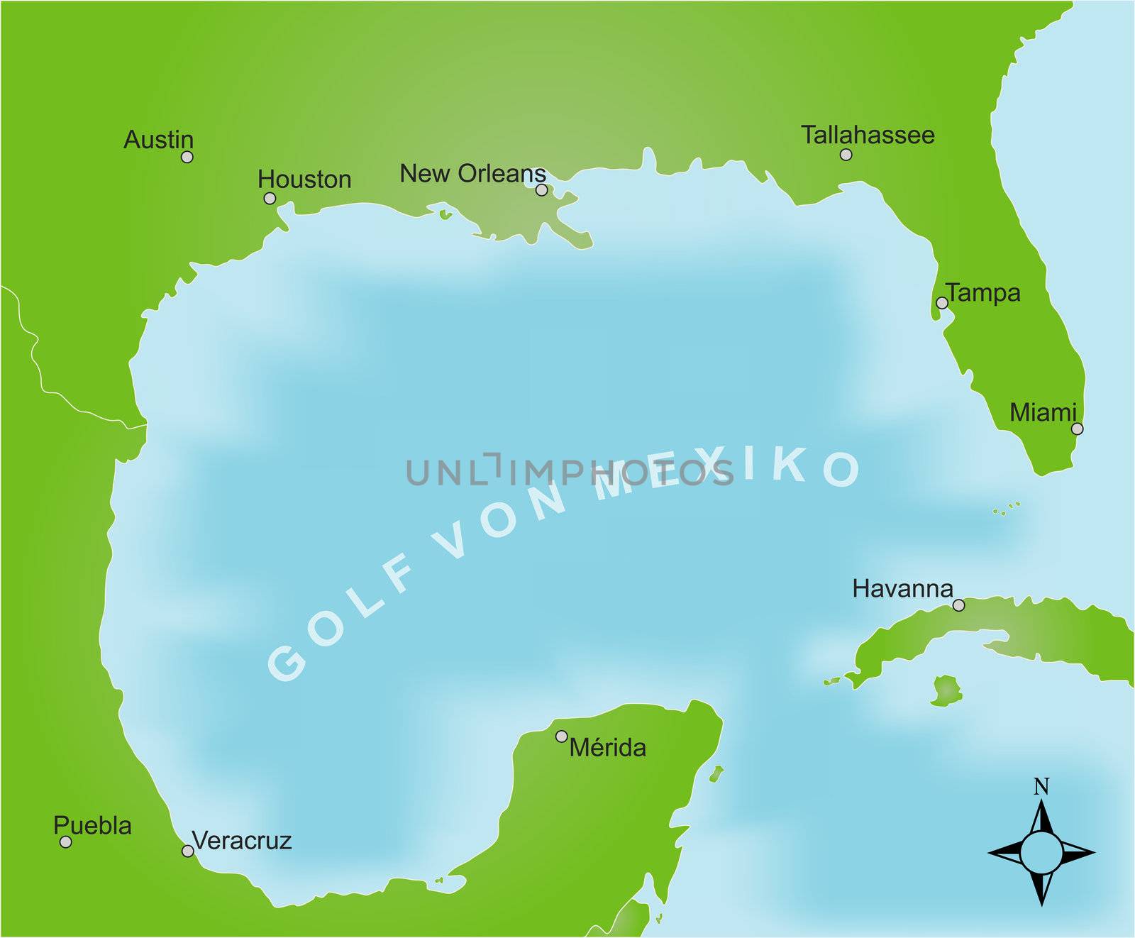 Map - Gulf of Mexico by kaarsten