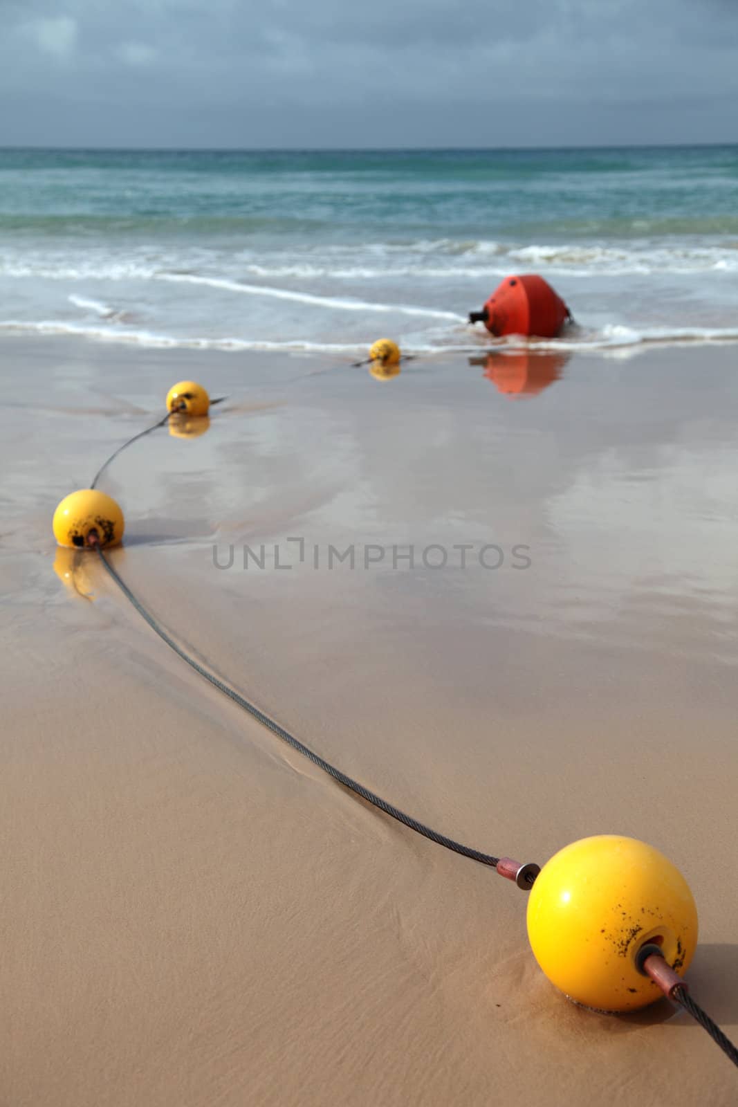 Buoys at the beach.