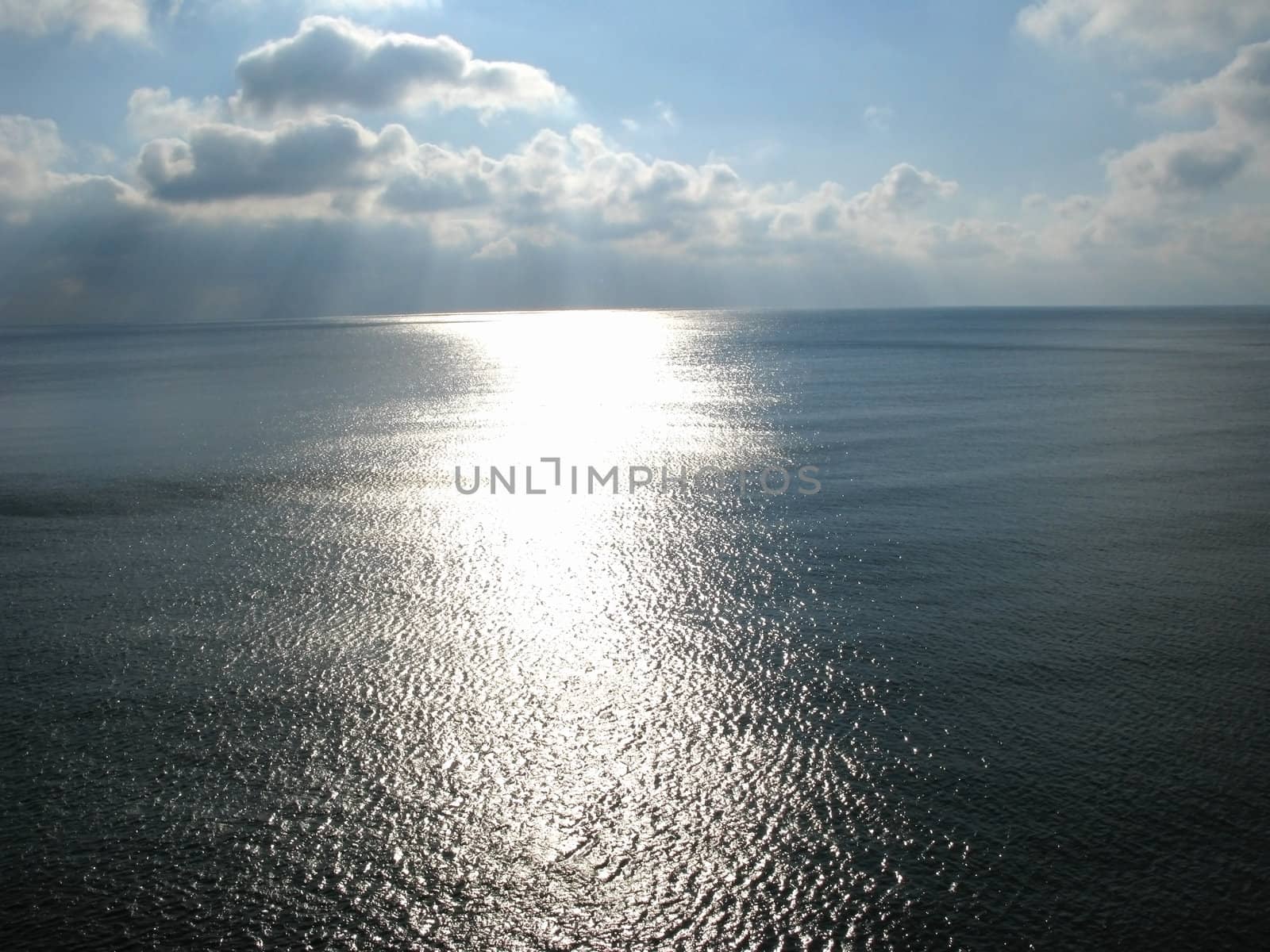 Sunlight path on a sea surface in Crimea