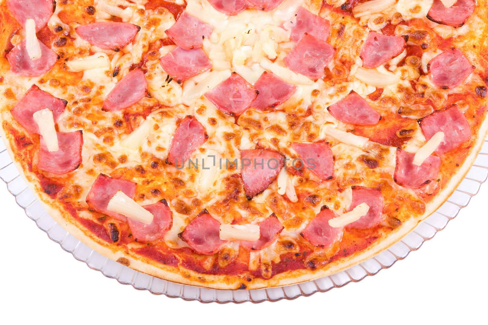 photo of a part of Hawaiian Pineapple Pizza