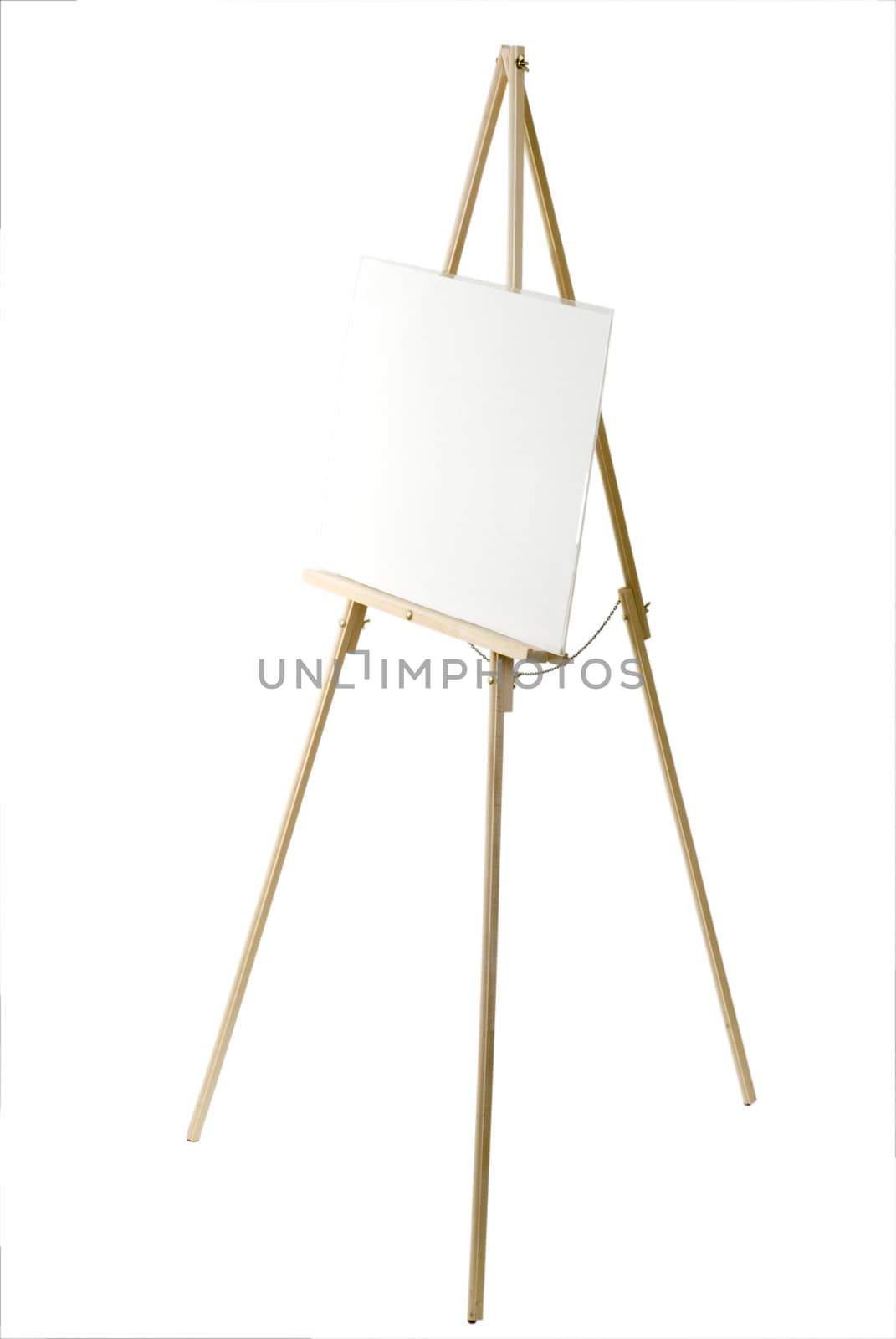 Blank white canvas on an easel by eugenef