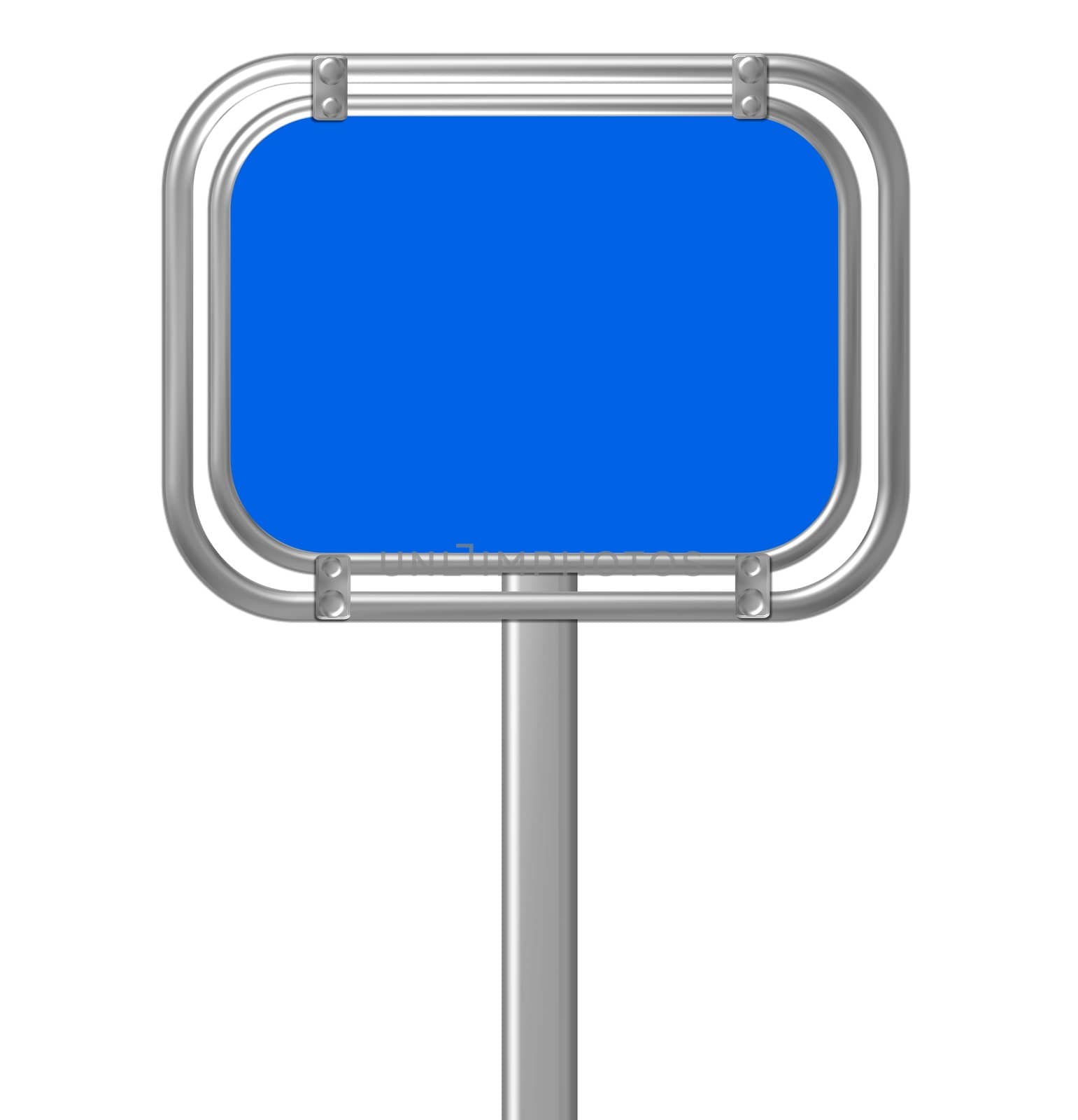 blue blank sign - your text here by peromarketing