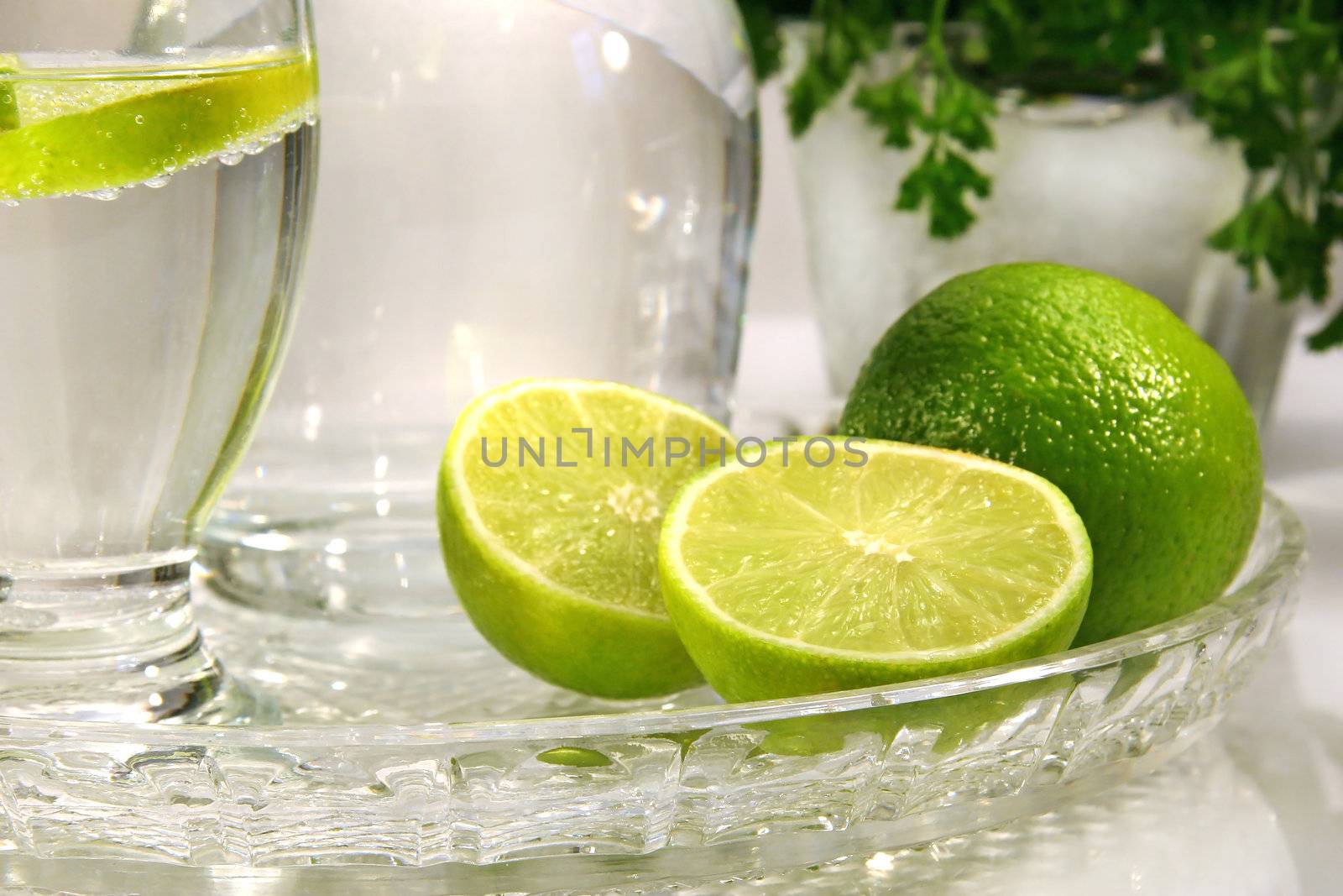 Limes and sparkling water by Sandralise