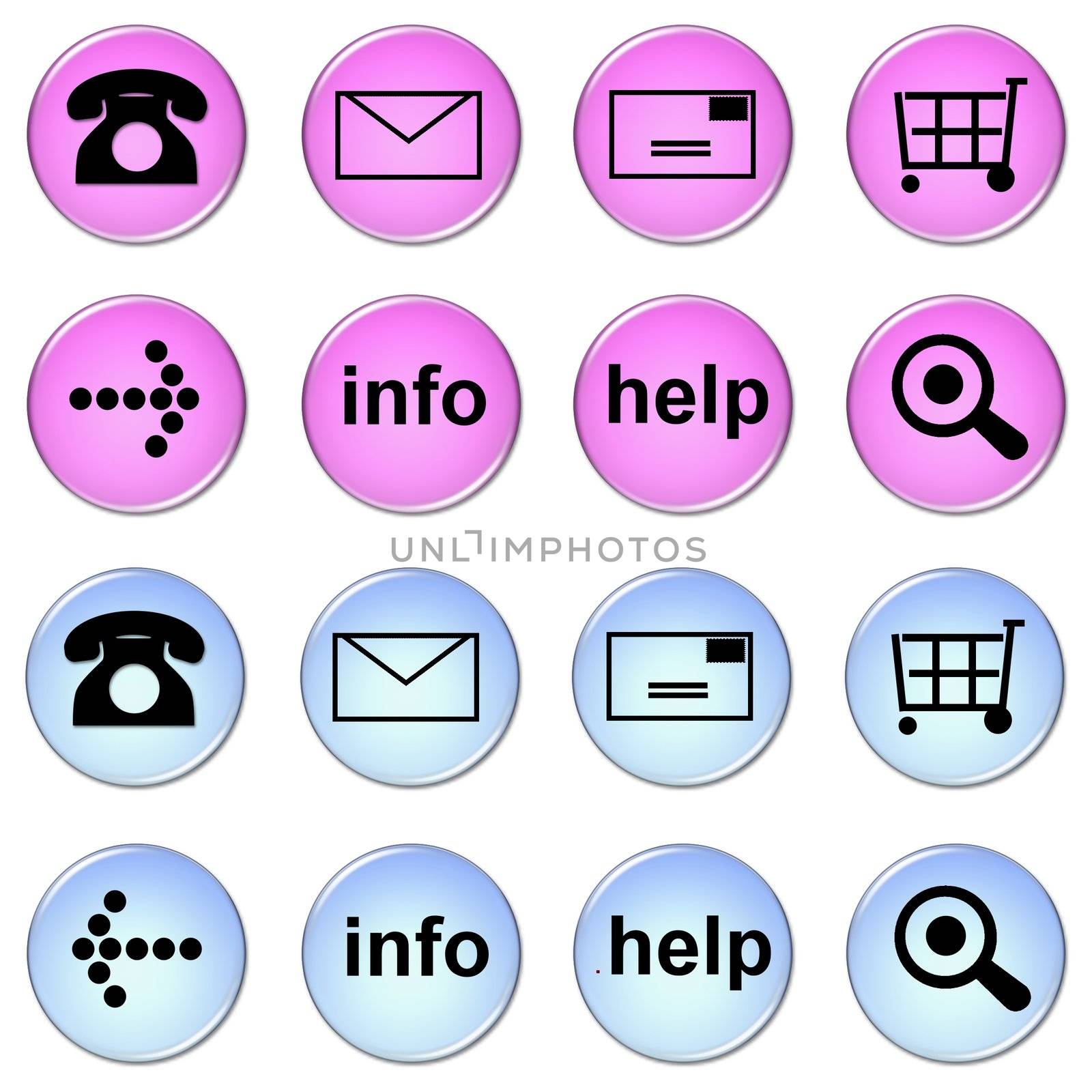 set of e-business buttons