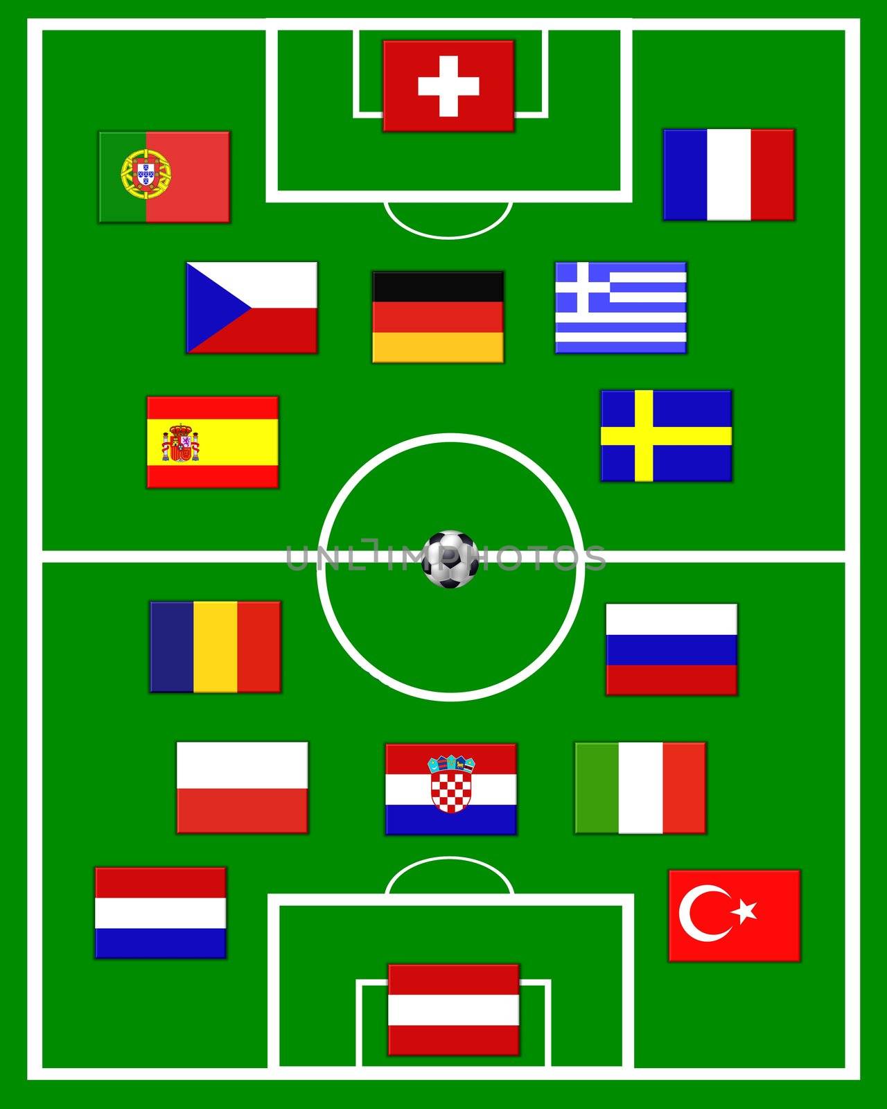 soccer euro 2008 - national team flags