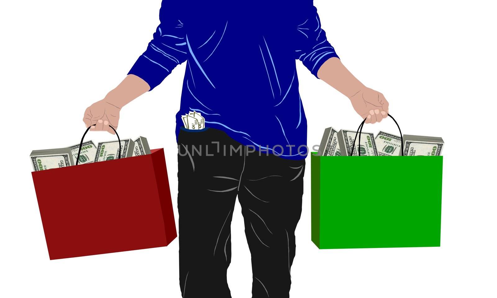 illlustration with money bags by peromarketing