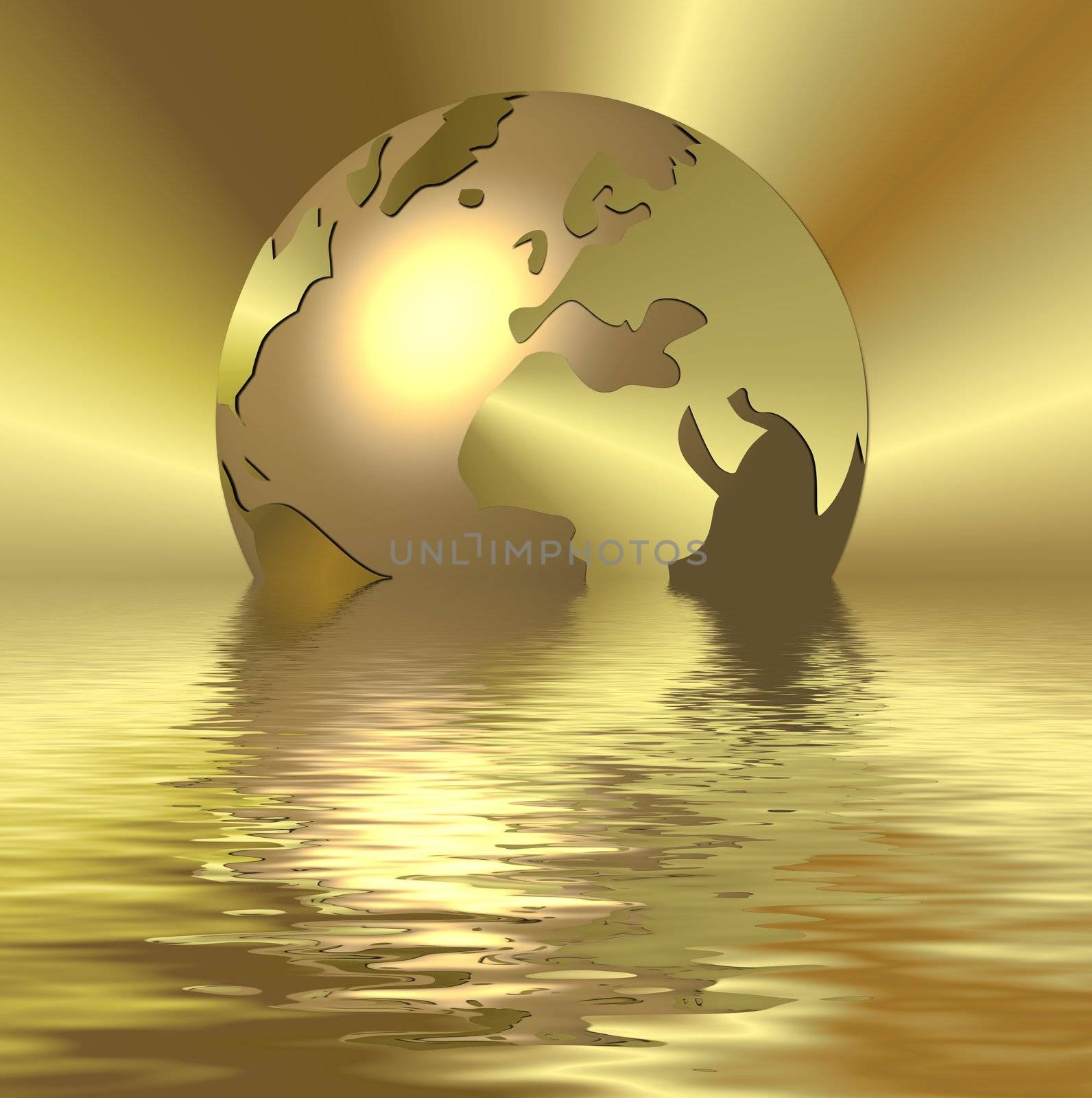 golden swimming world