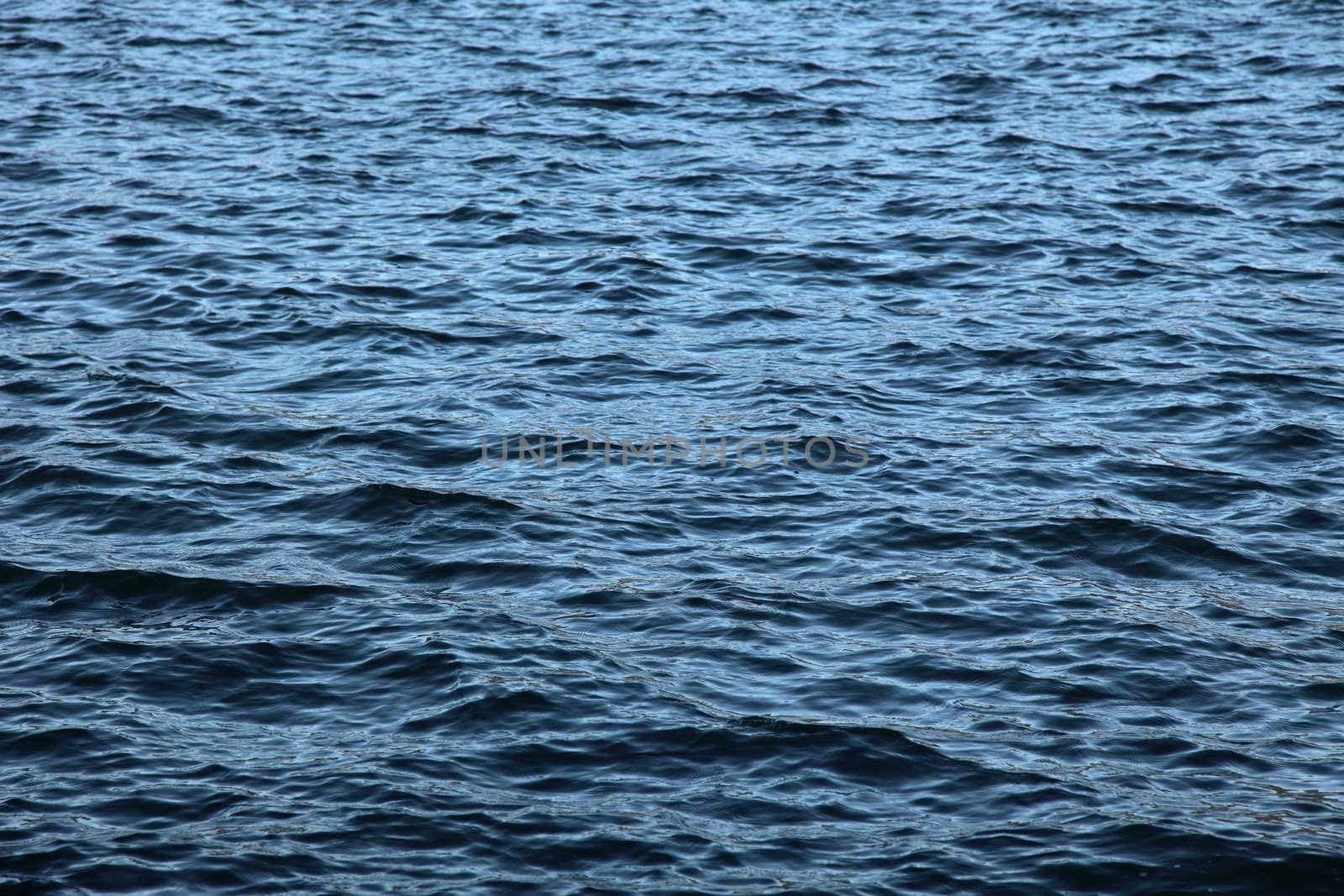 Blue water surface background texture.