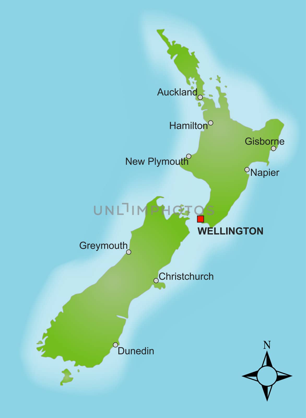Map New Zealand by kaarsten