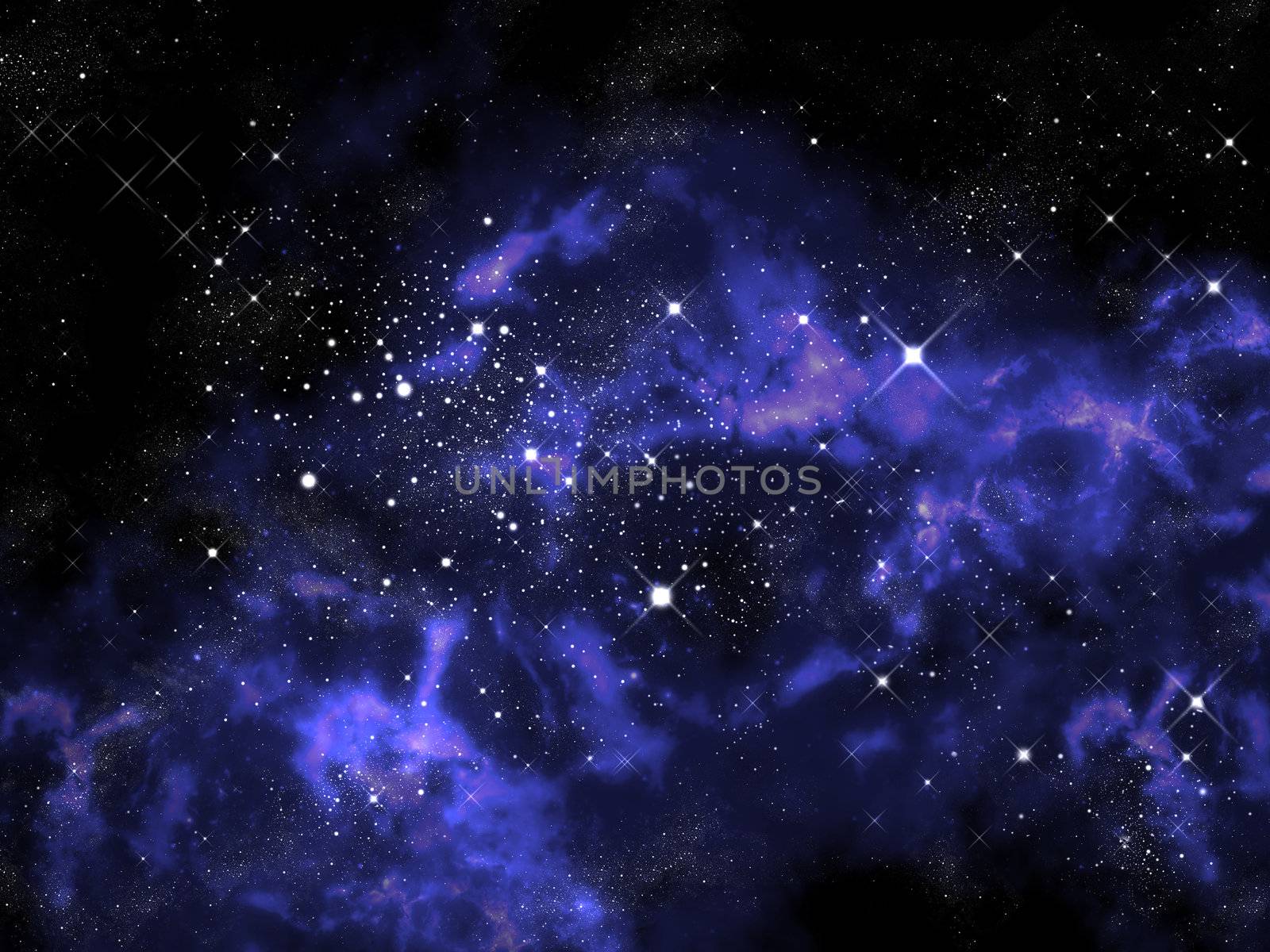 Orion in the universe, Abstract space background