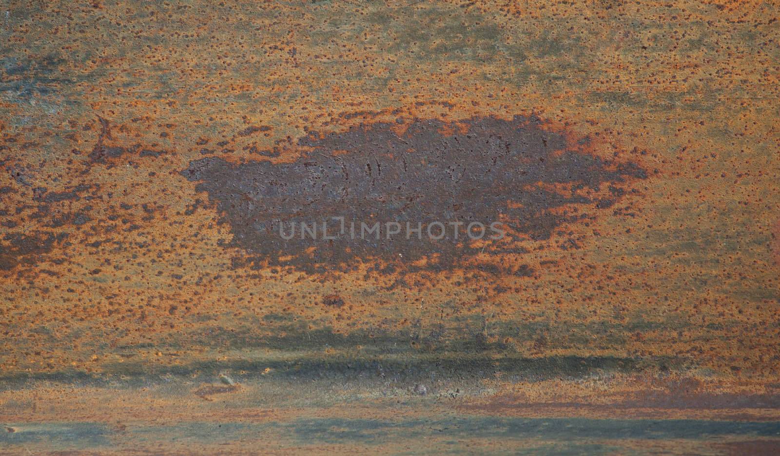 Background texture of a rusty metal plate.