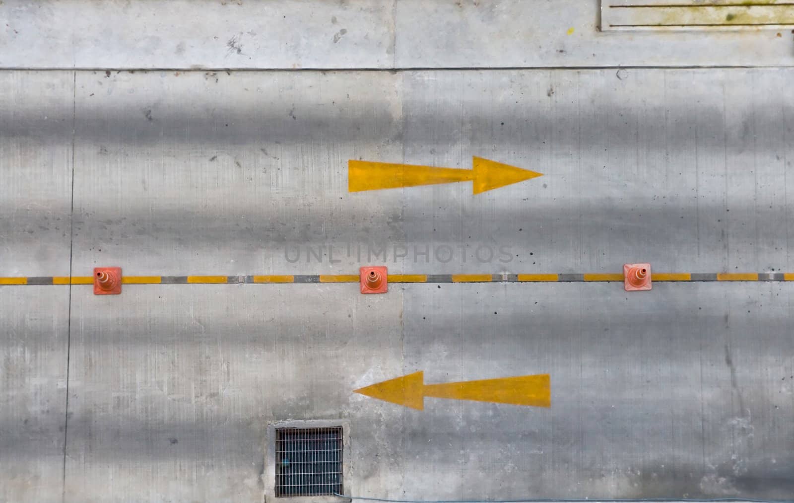 Yellow Direction on the Road