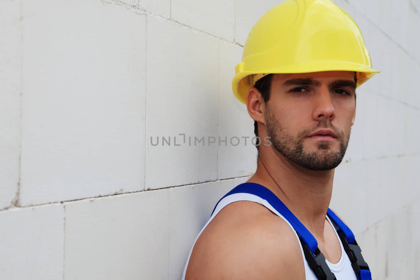 Manual worker on construction site.