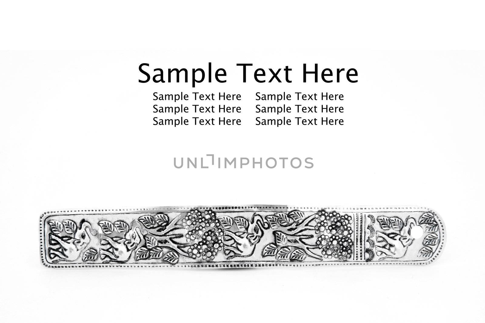 isolated traditional thai style metallic bookmark