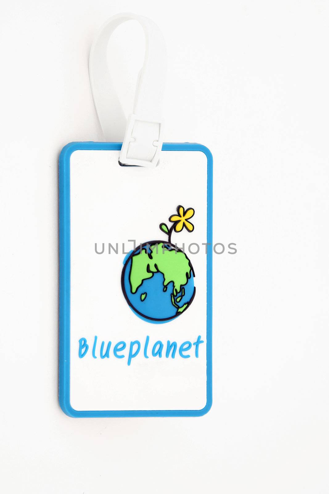 isolated luggage name tag
