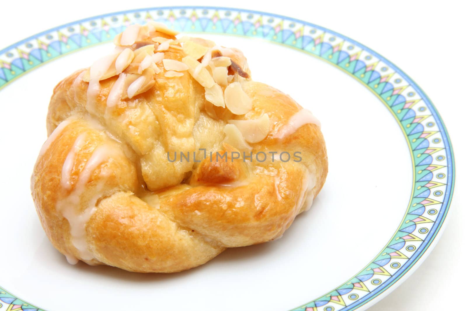 almond croissant on dish