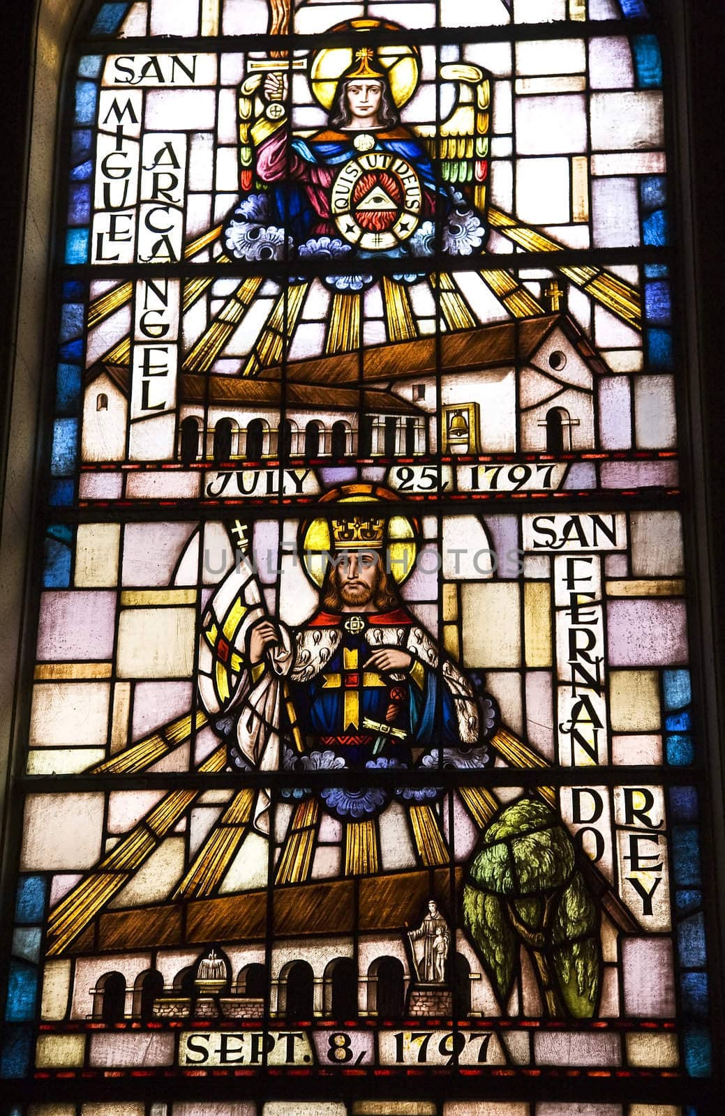 Saint Michael San Fernando Stained Glass Mission Dolores San Francisco California by bill_perry